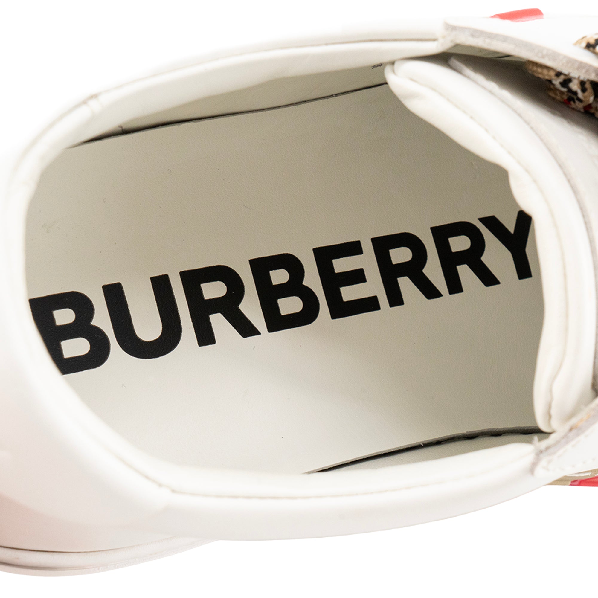 BURBERRY - Sneakers Burberry en cuir lisse blanc (T37)