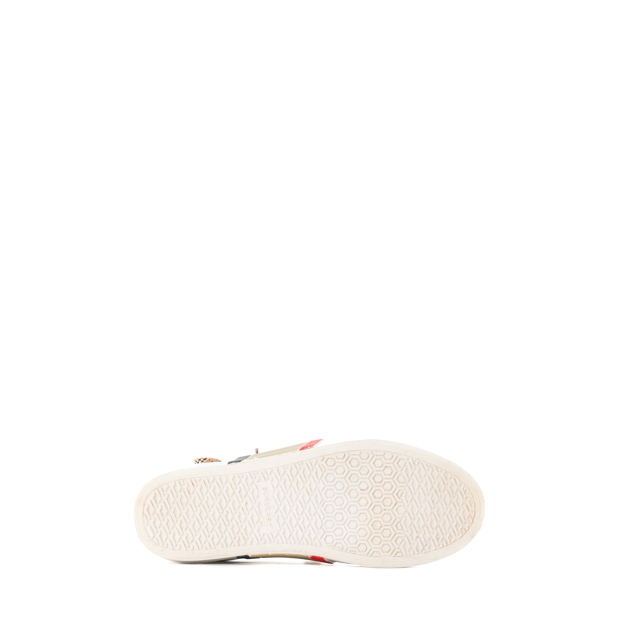 BURBERRY - Sneakers Burberry en cuir lisse blanc (T37)