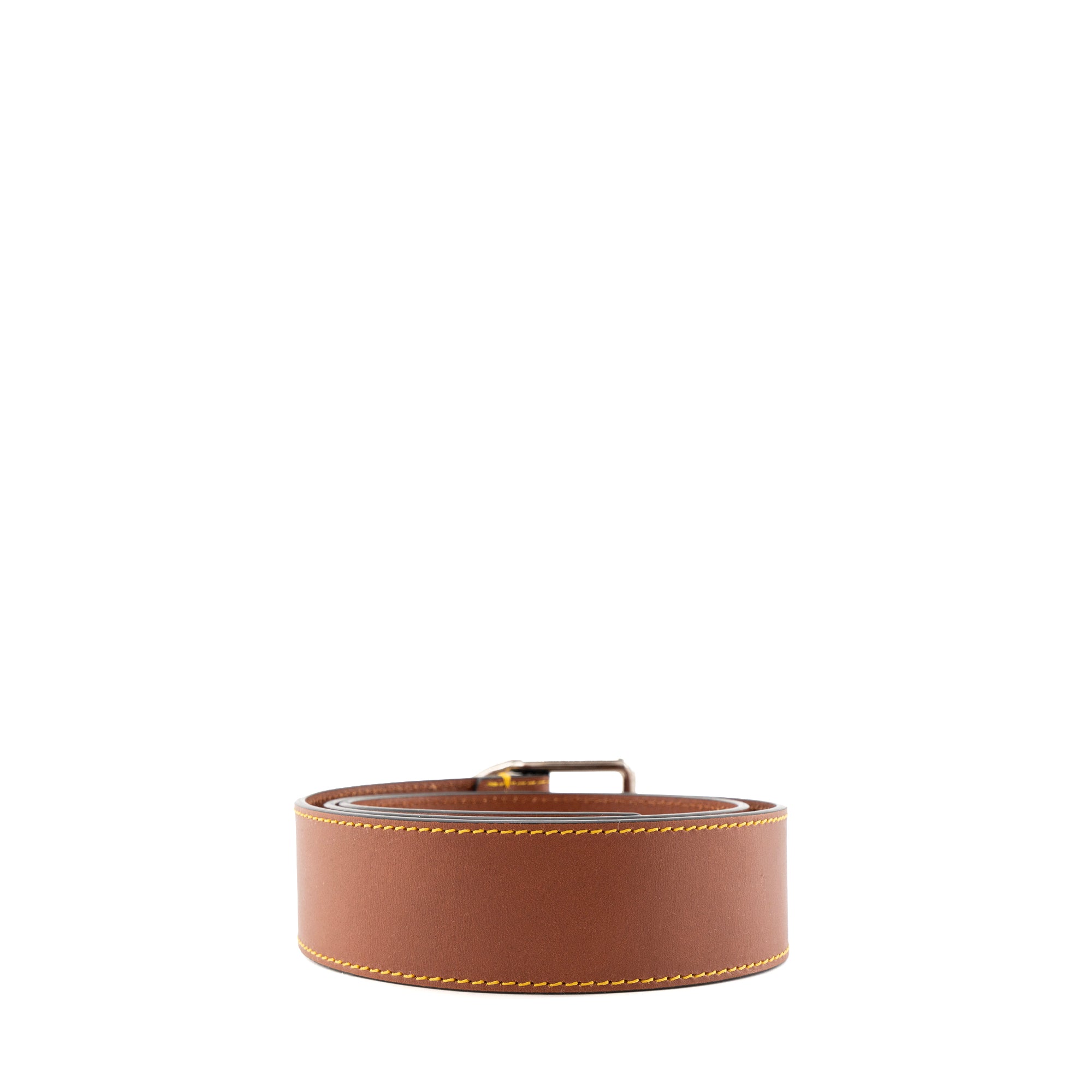 BURBERRY - Ceinture Jack40 Burberry en cuir lisse marron (T85)