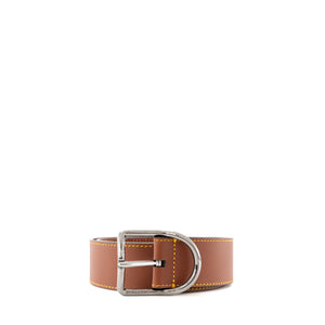 BURBERRY - Ceinture Jack40 Burberry en cuir lisse marron (T85)
