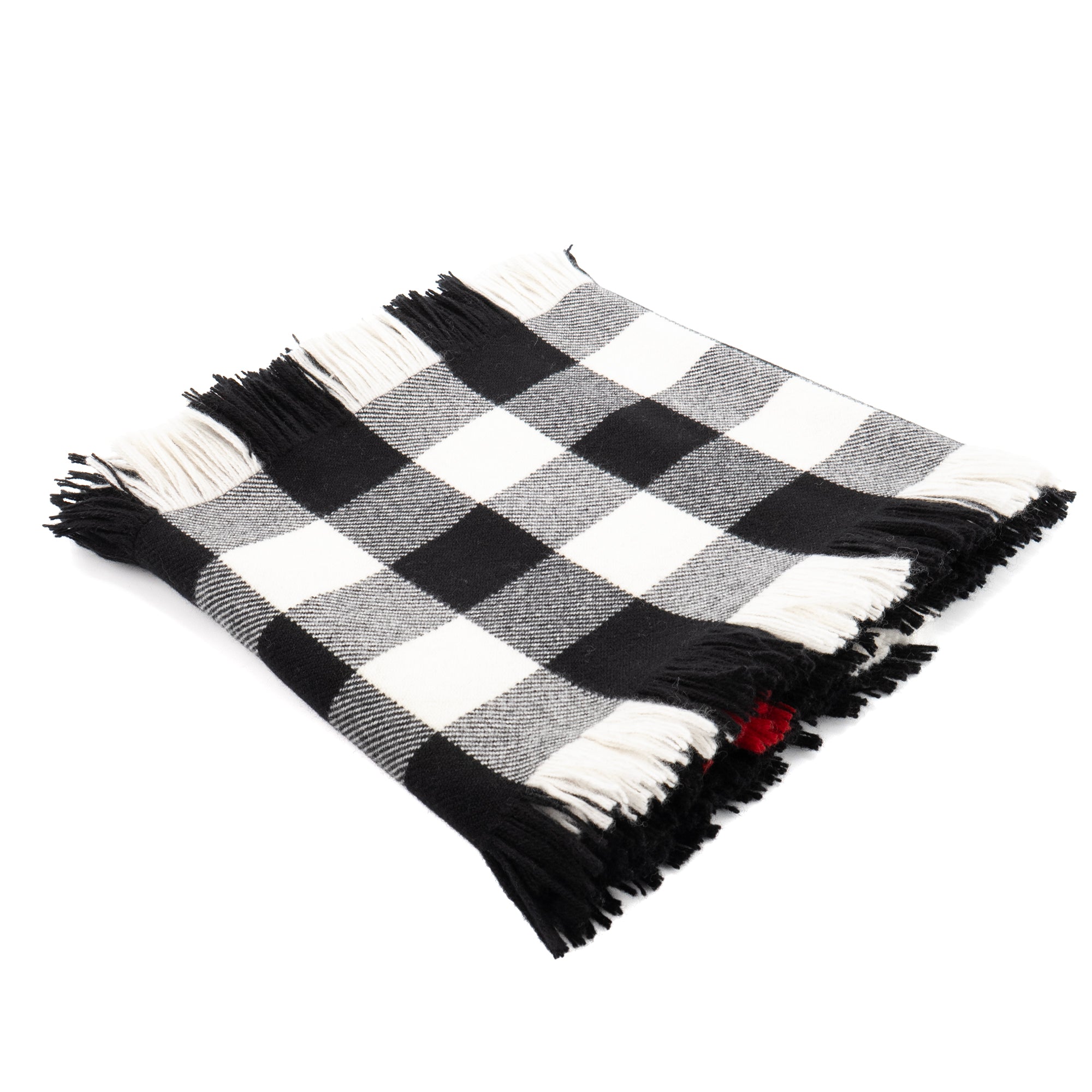 BURBERRY - Écharpe Burberry en laine blanche et noire