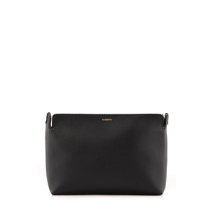 BURBERRY - Pochette Burberry en cuir grainé noir
