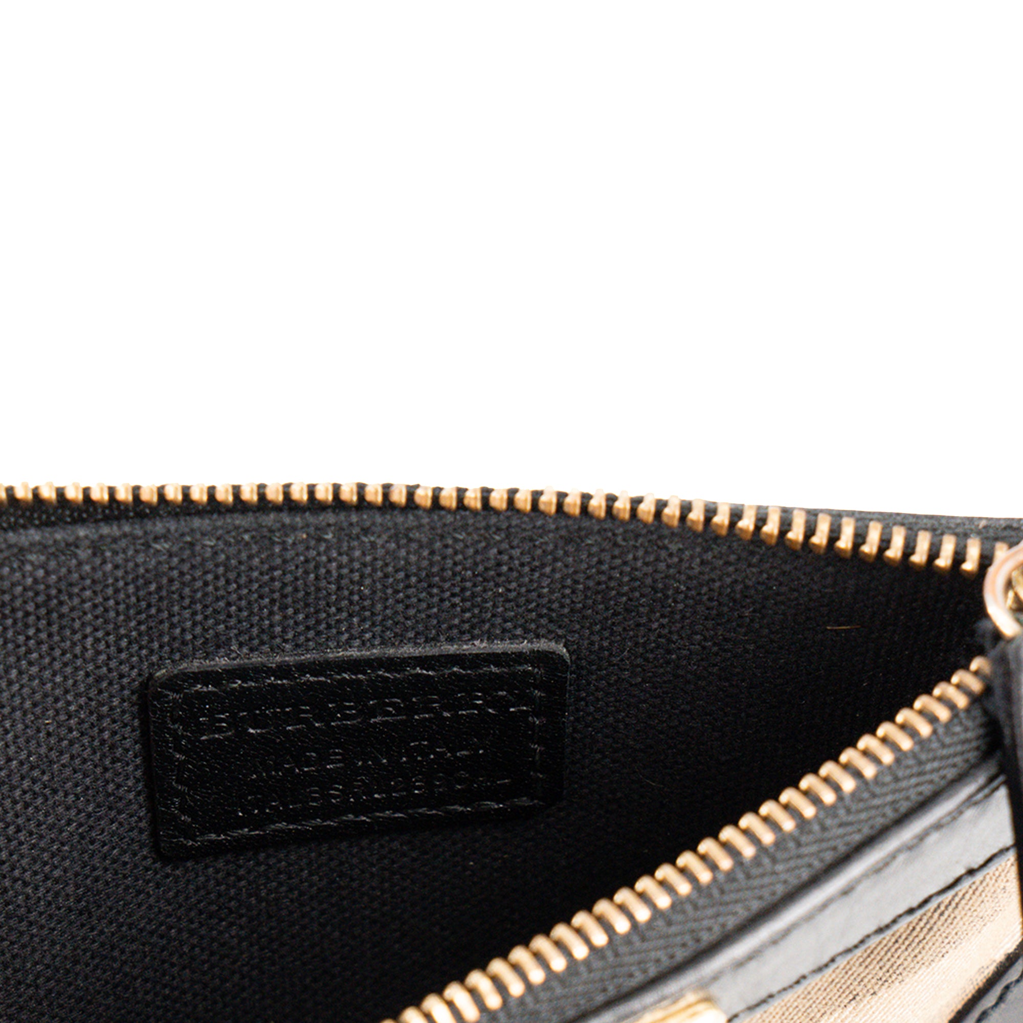 BURBERRY - Porte-monnaie Buberry en toile et cuir noir