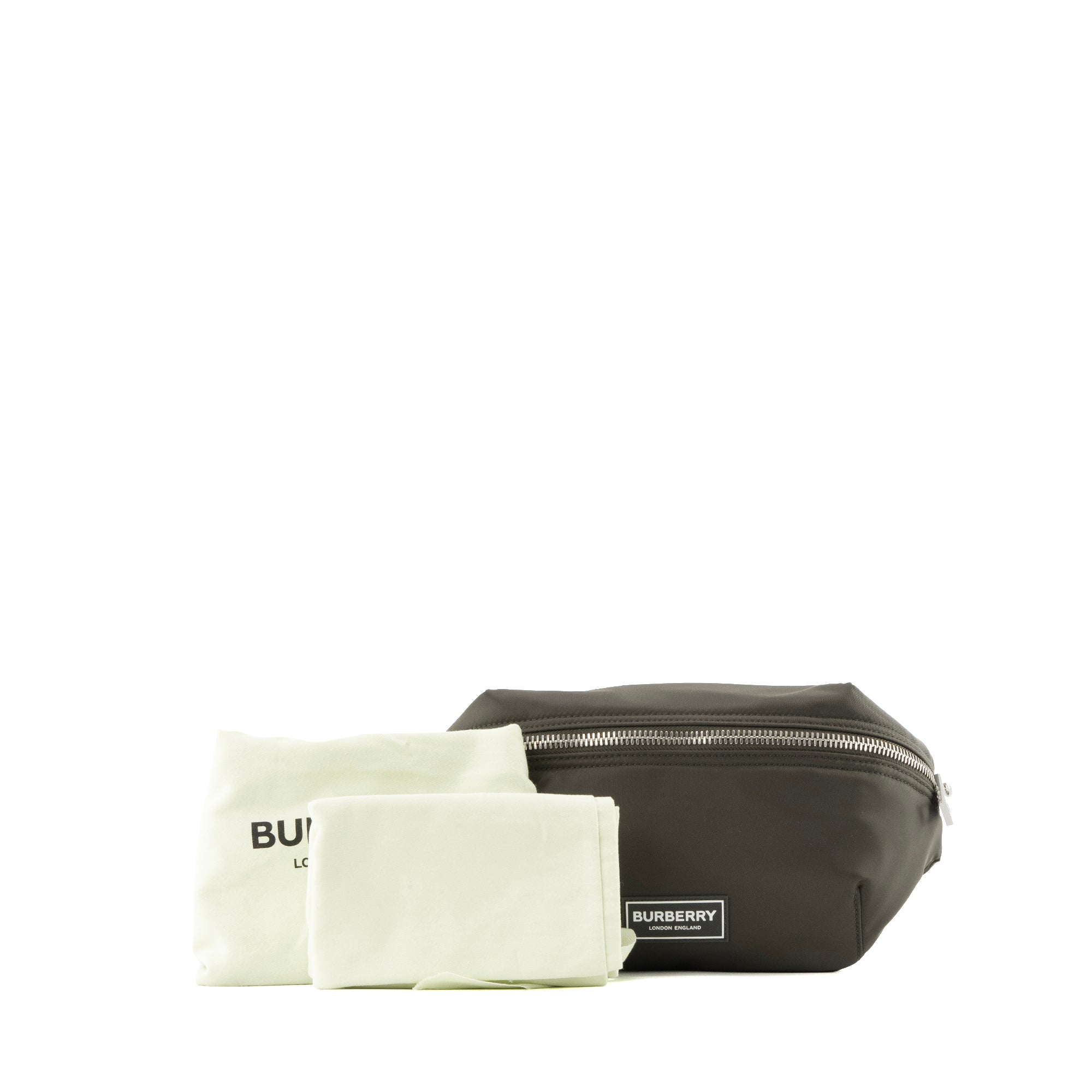 BURBERRY - Sac à bandoulière Banane Sonny Burberry en nylon kaki