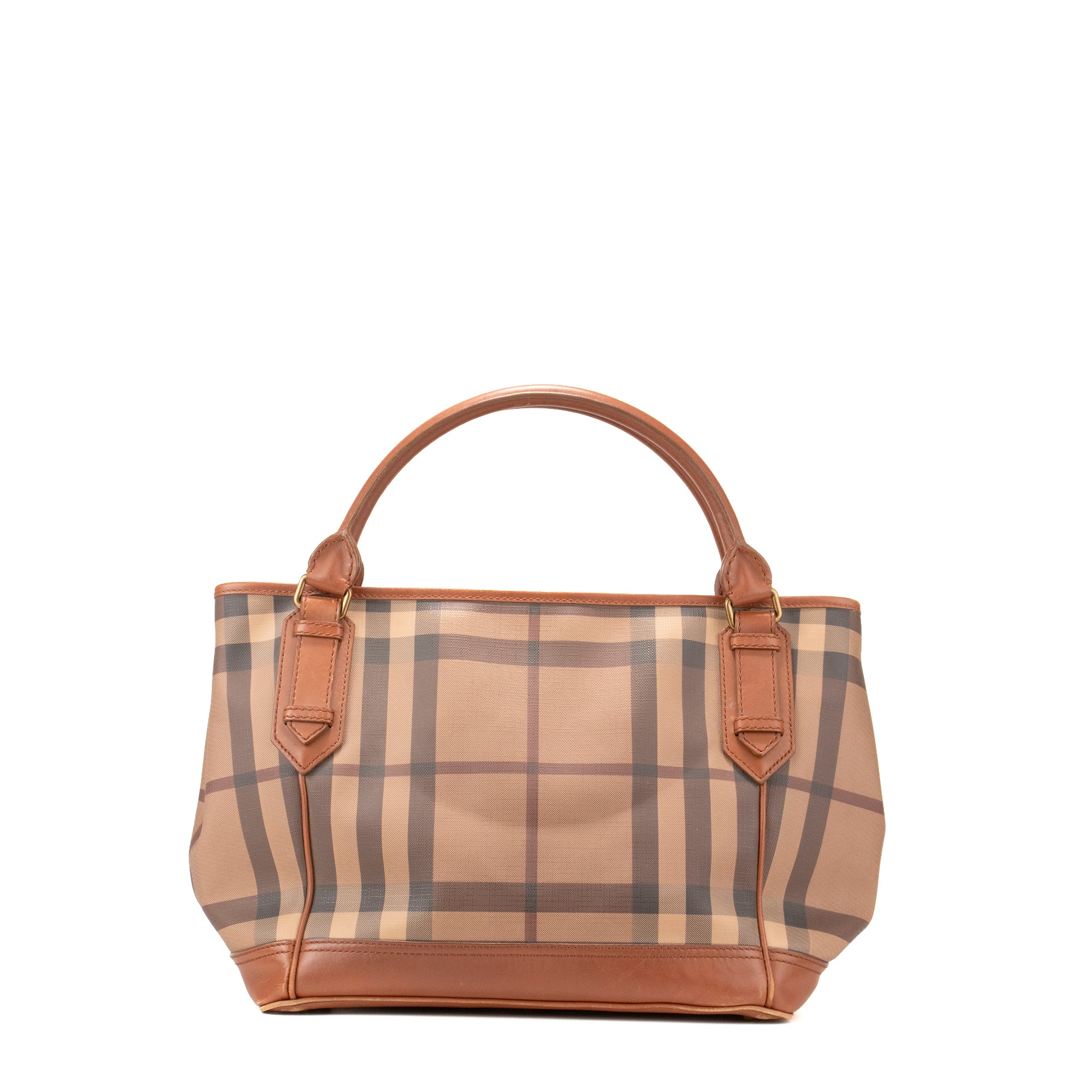 BURBERRY - Sac à main Burberry en cuir et toile monogrammée