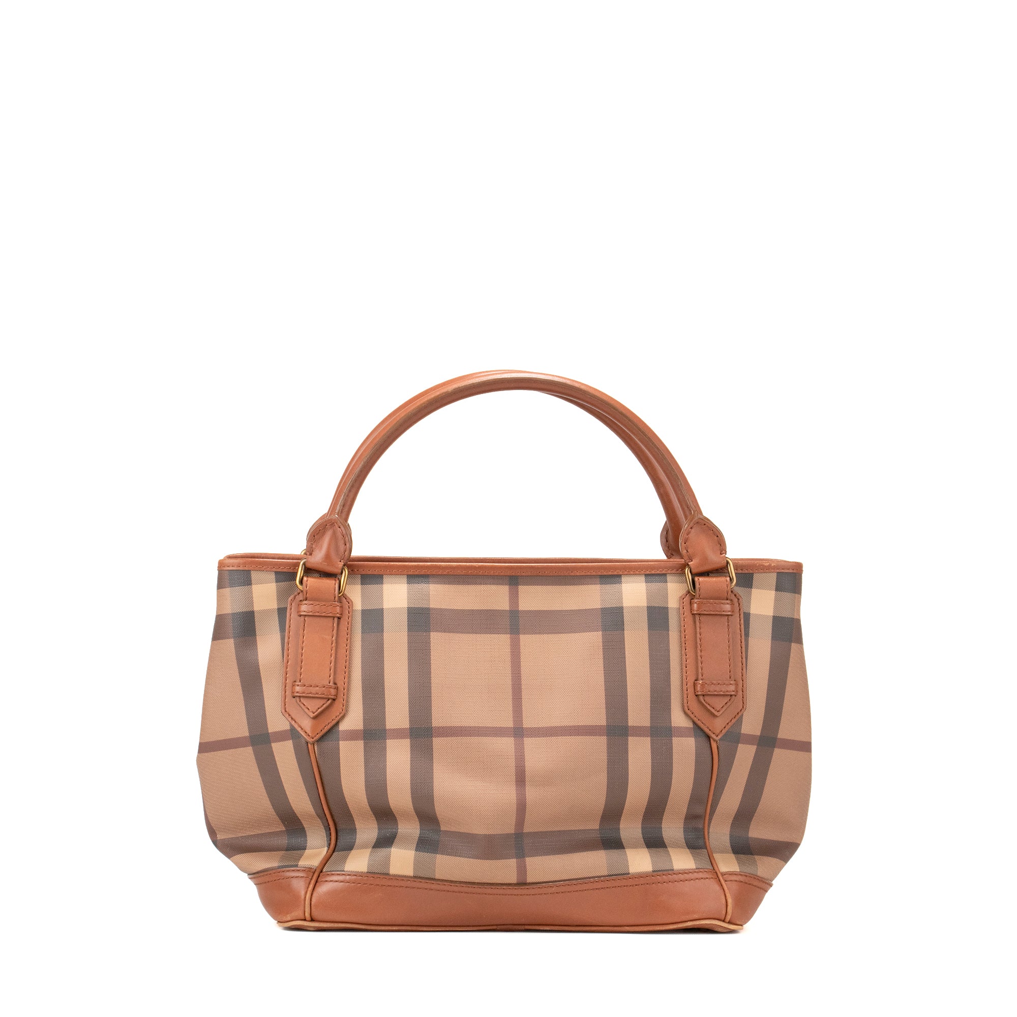 BURBERRY - Sac à main Burberry en cuir et toile monogrammée
