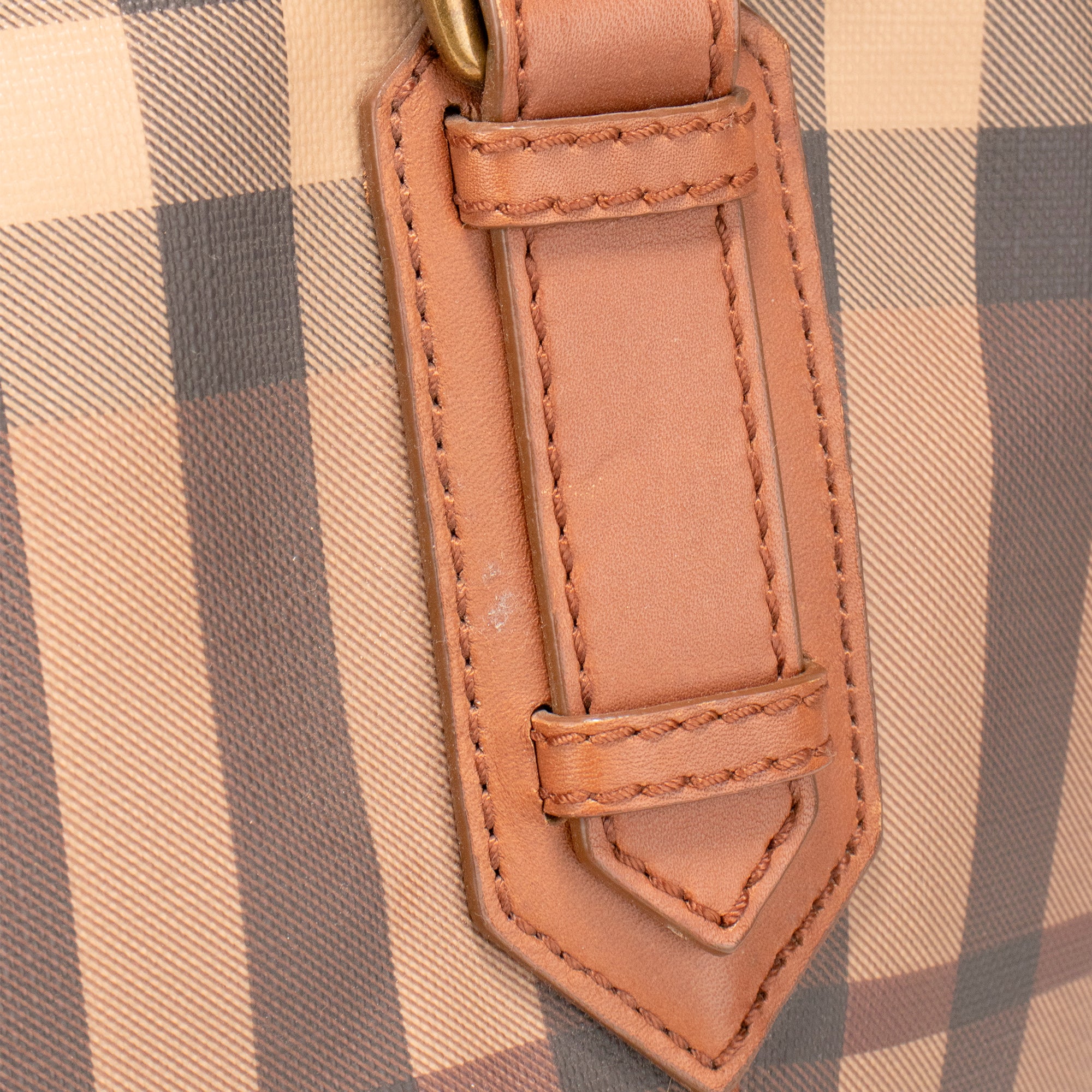 BURBERRY - Sac à main Burberry en cuir et toile monogrammée