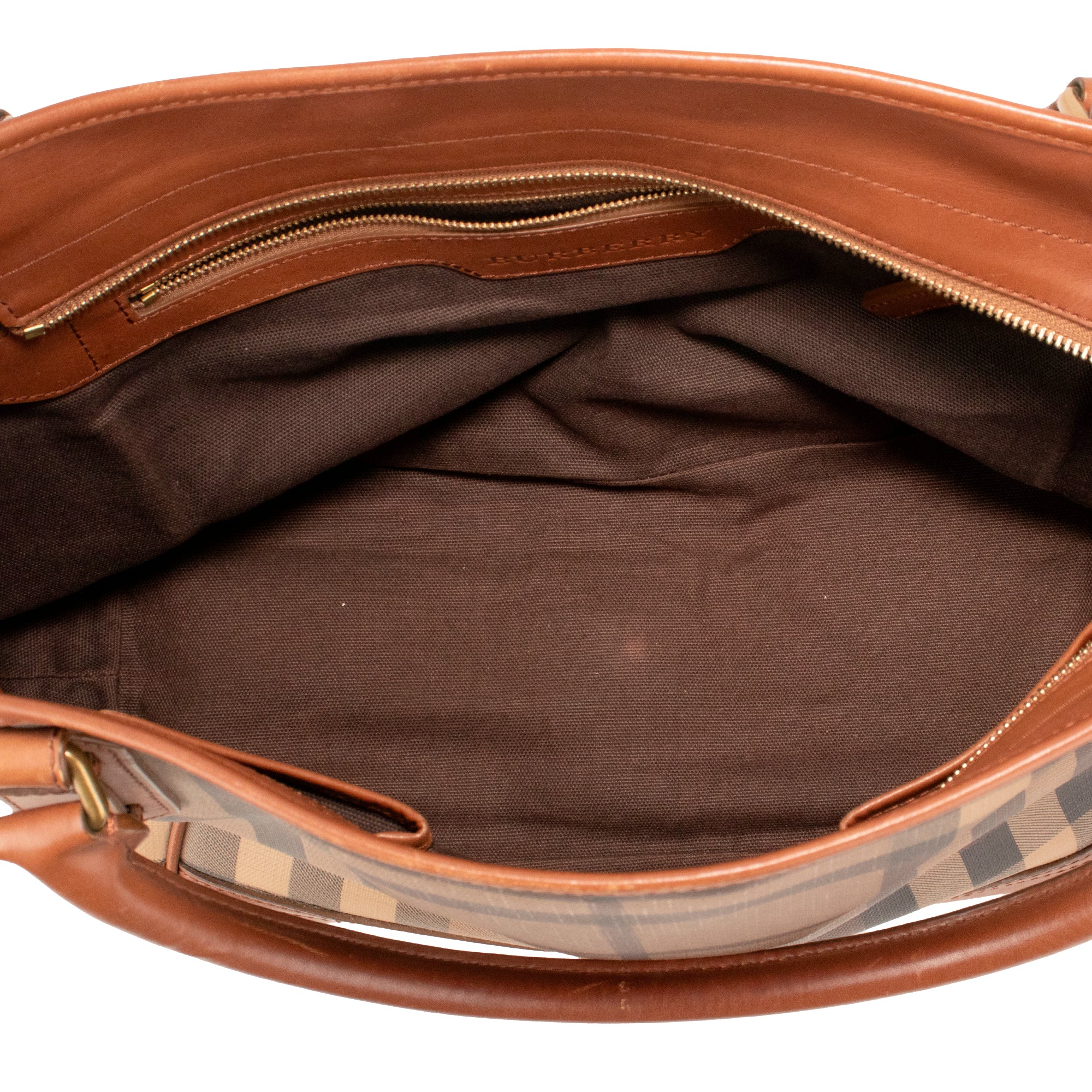 BURBERRY - Sac à main Burberry en cuir et toile monogrammée