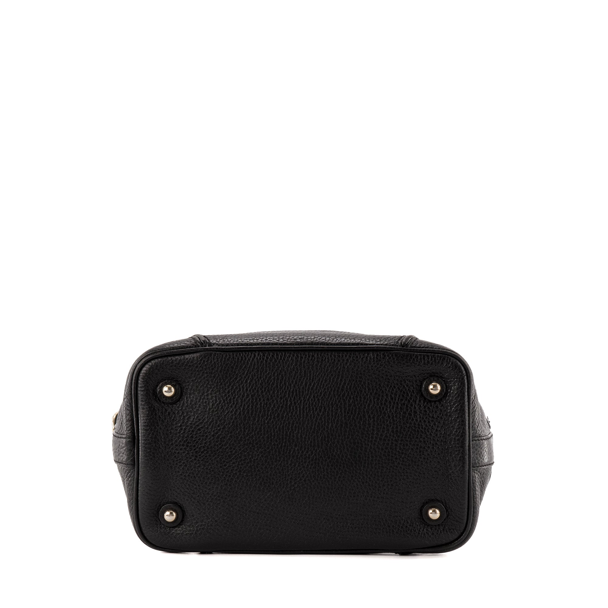 BURBERRY - Sac à main Burberry en cuir grainé noir