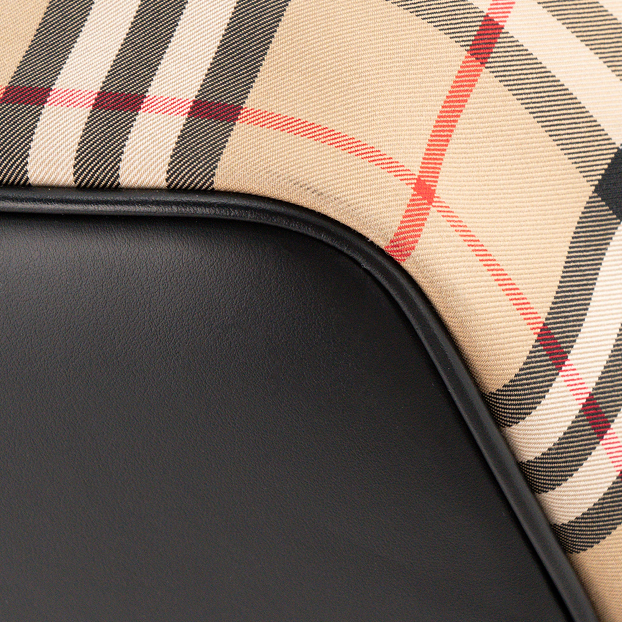BURBERRY - Sac cabas Ashby Burberry en toile à motif Check beige et noir