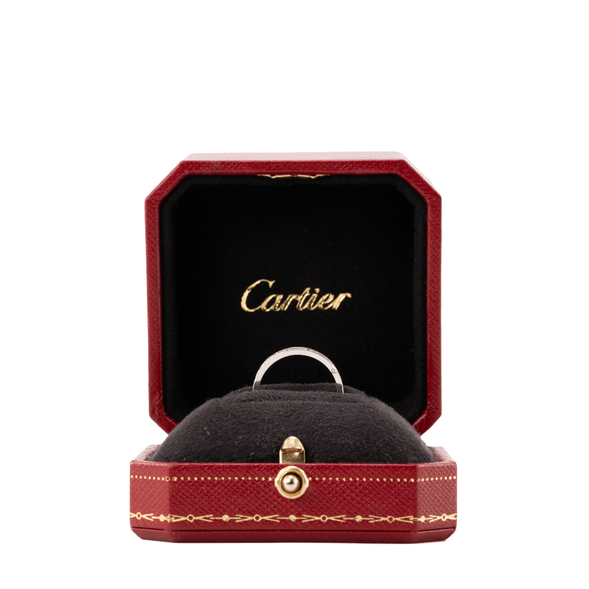 CARTIER - Bague Love pavée PM Cartier en or blanc et diamants (T52)