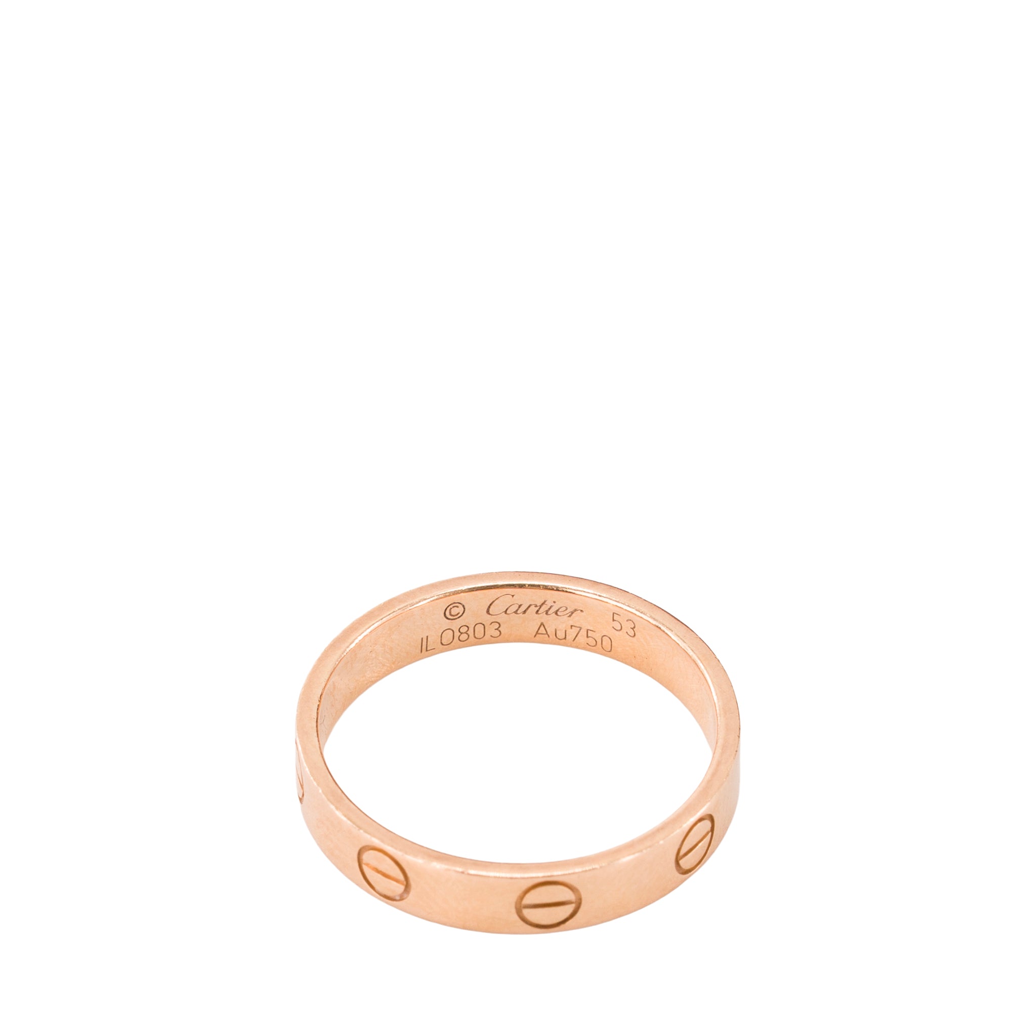 CARTIER - Bague Love PM Cartier en or rose (T53)