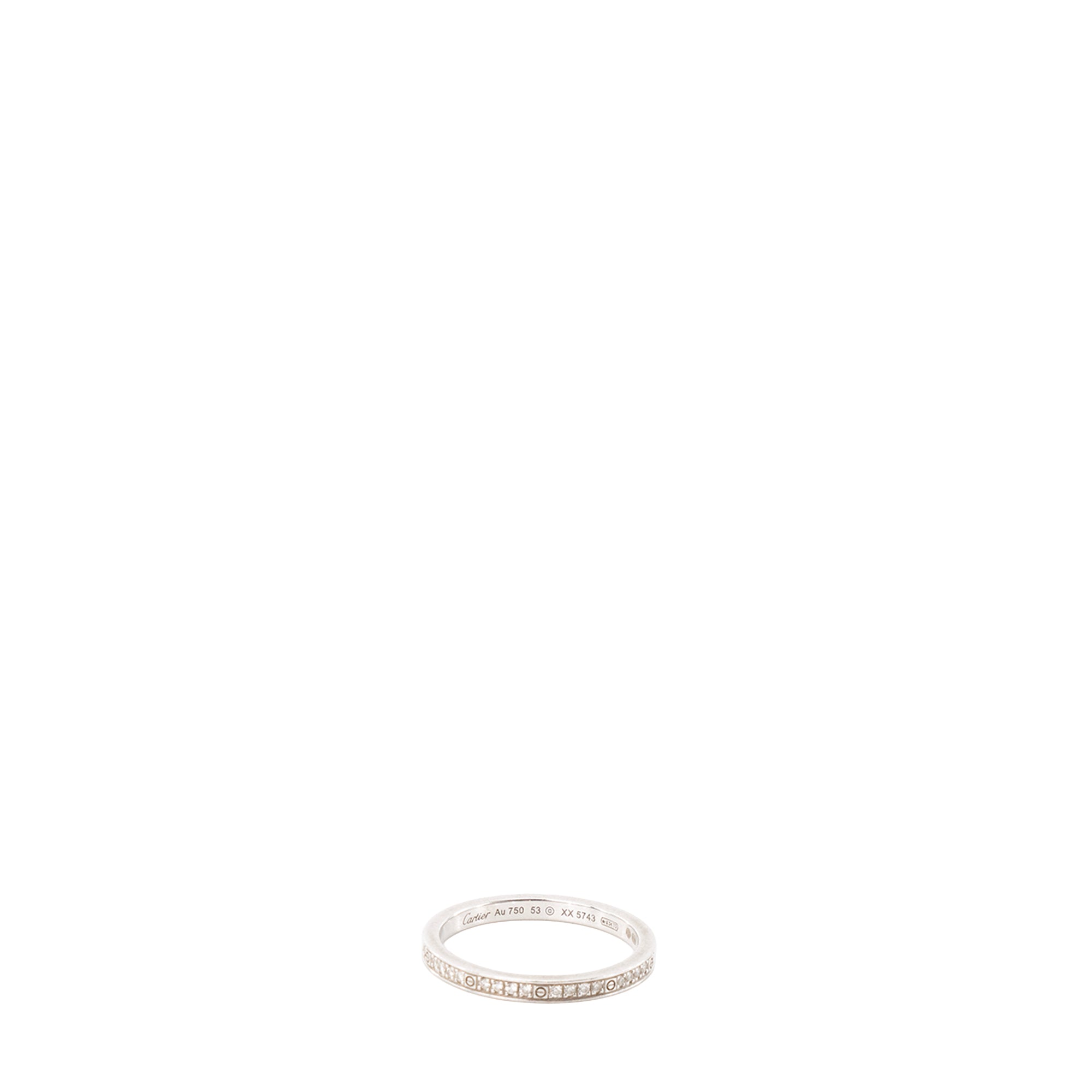 CARTIER - Bague Trois Corps Love Cartier en or blanc et céramique (T53)