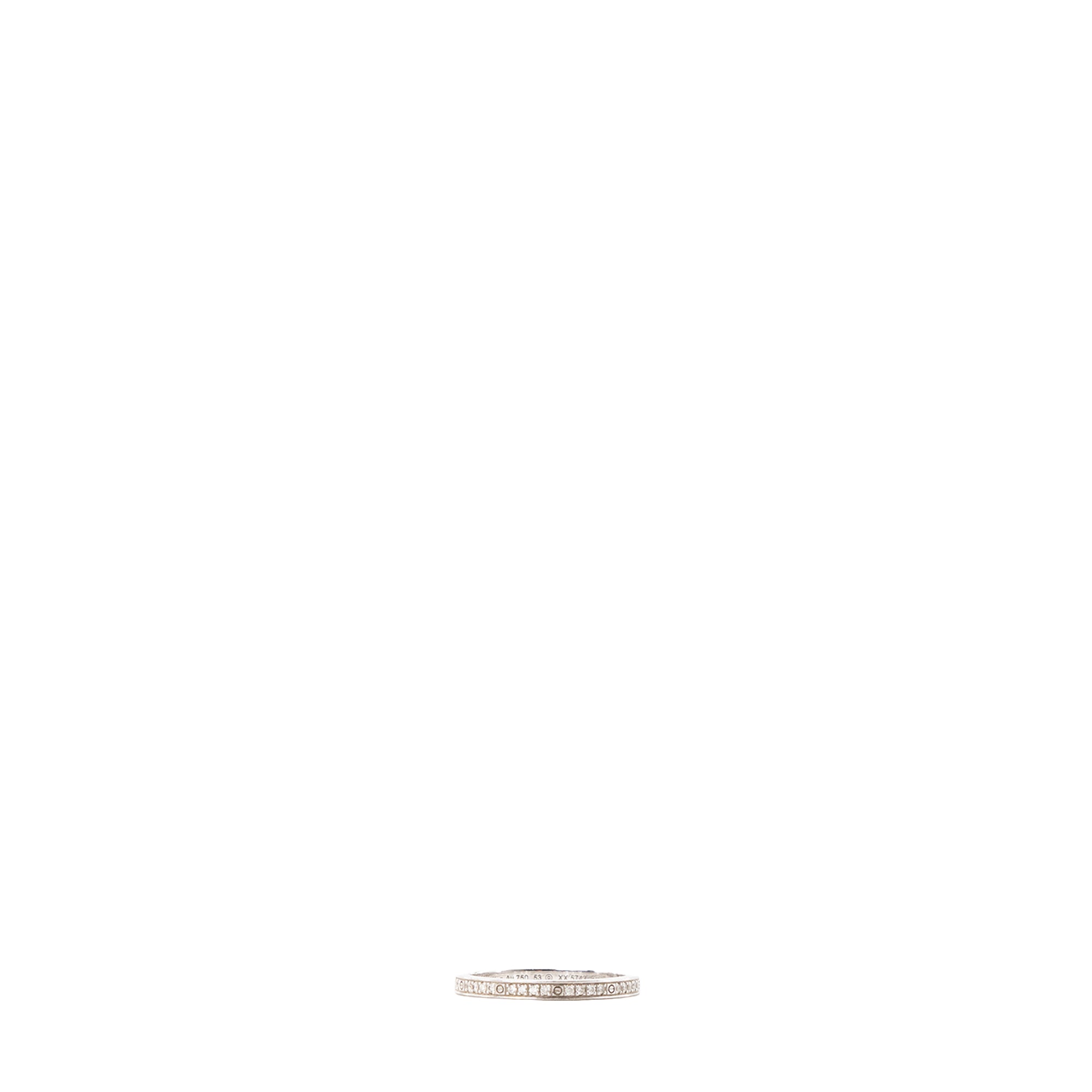 CARTIER - Bague Trois Corps Love Cartier en or blanc et céramique (T53)