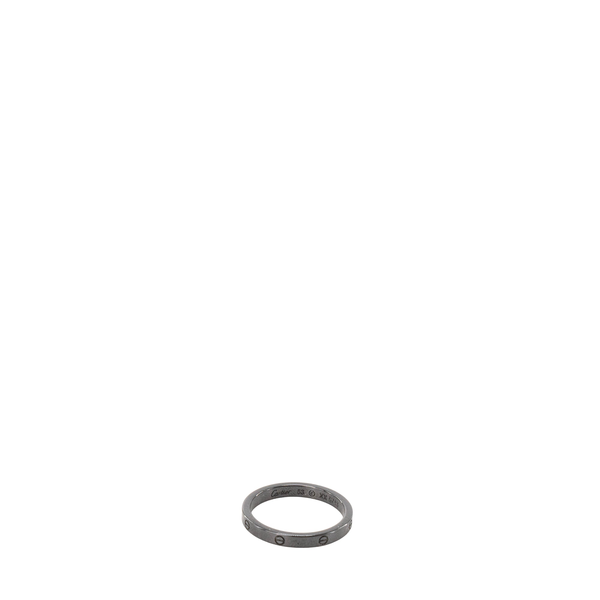 CARTIER - Bague Trois Corps Love Cartier en or blanc et céramique (T53)