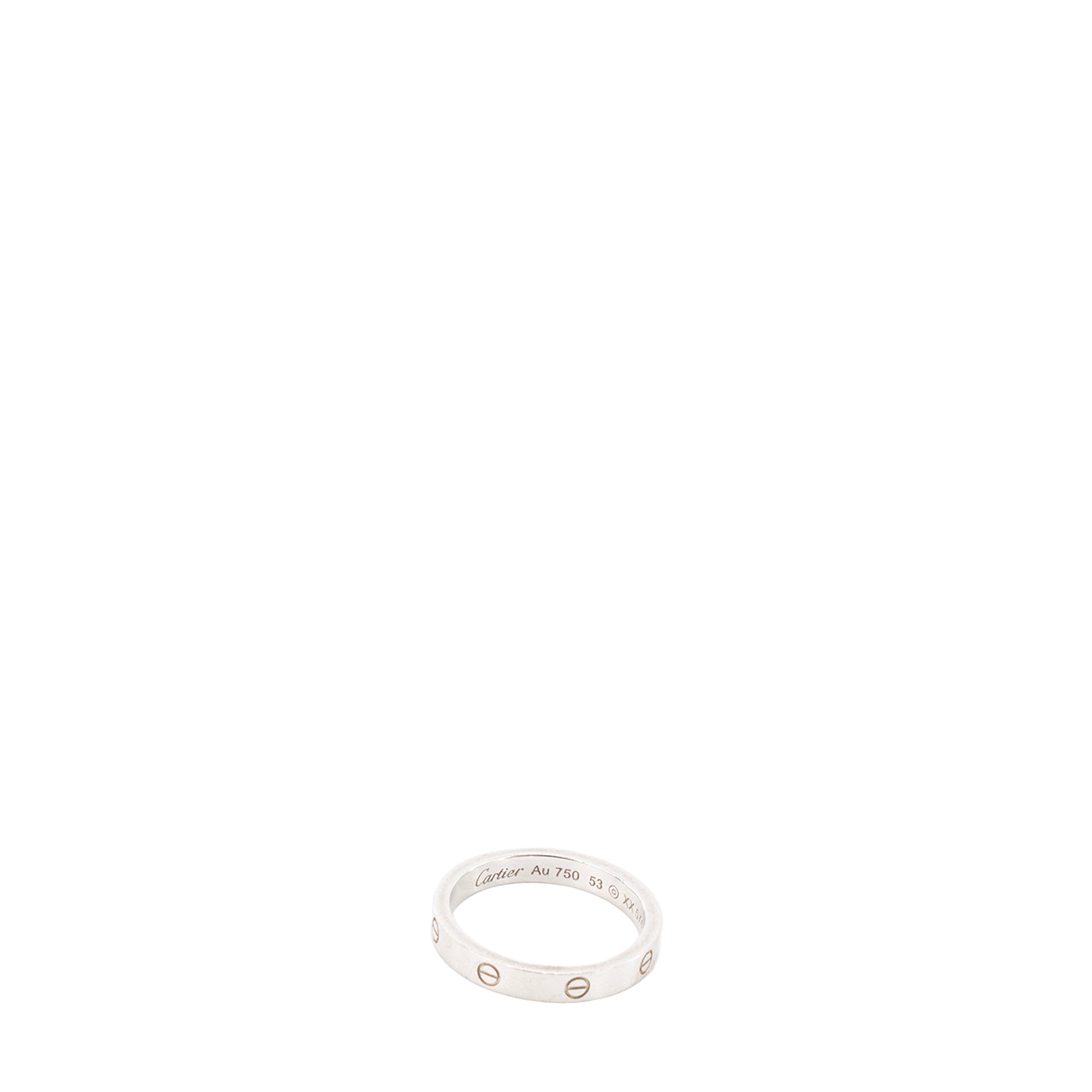 CARTIER - Bague Trois Corps Love Cartier en or blanc et céramique (T53)