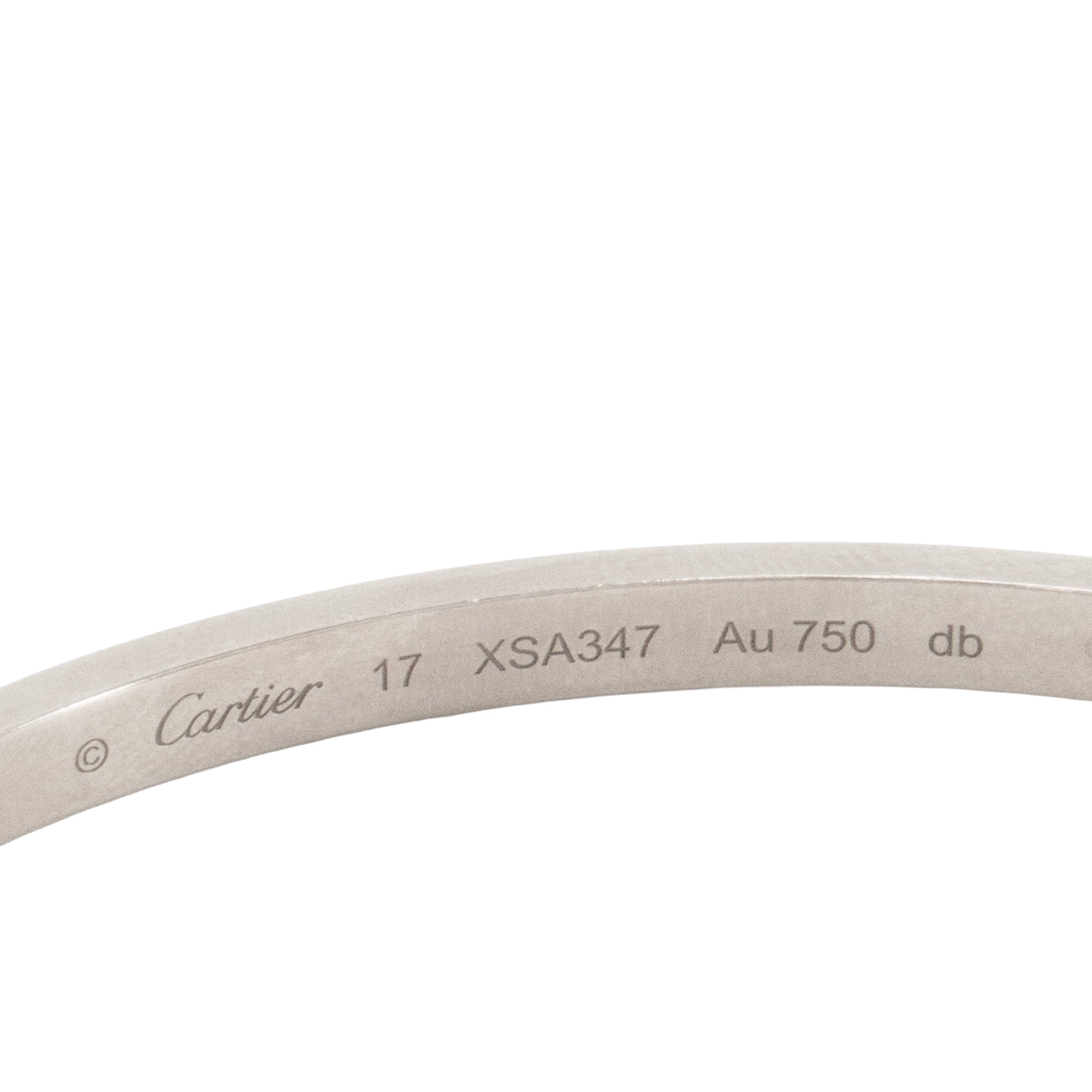 CARTIER - Bracelet Love Petit Modèle Cartier en or gris (T17)