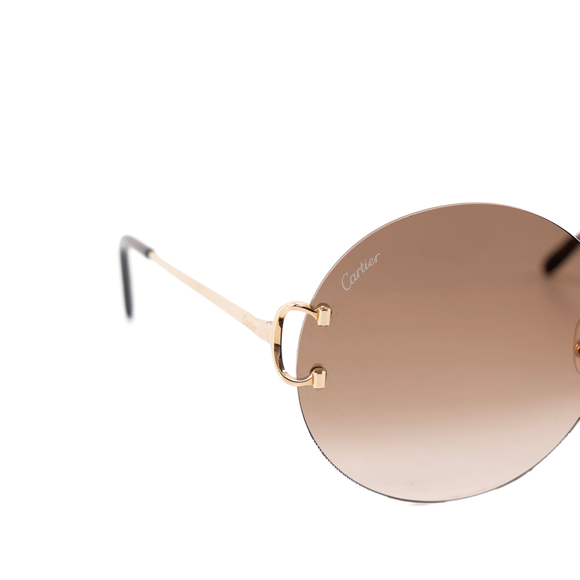 CARTIER - Lunettes de soleil Cartier en métal doré