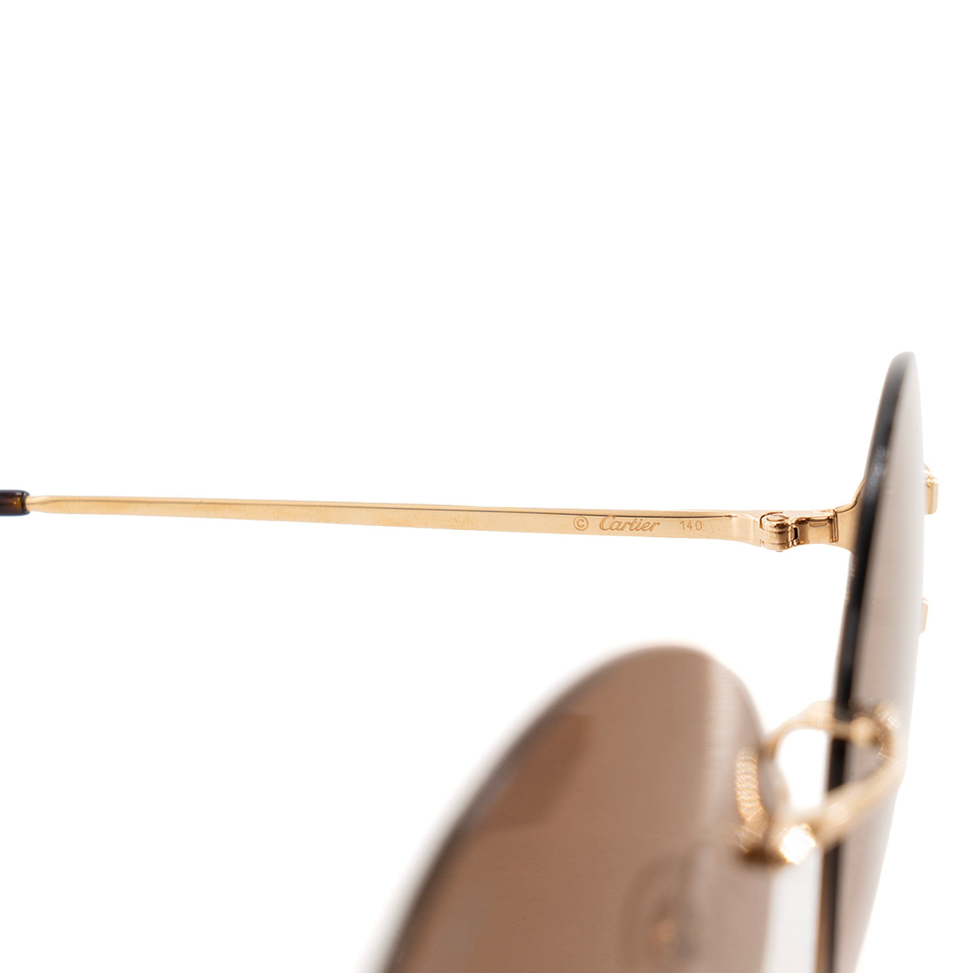 CARTIER - Lunettes de soleil Cartier en métal doré