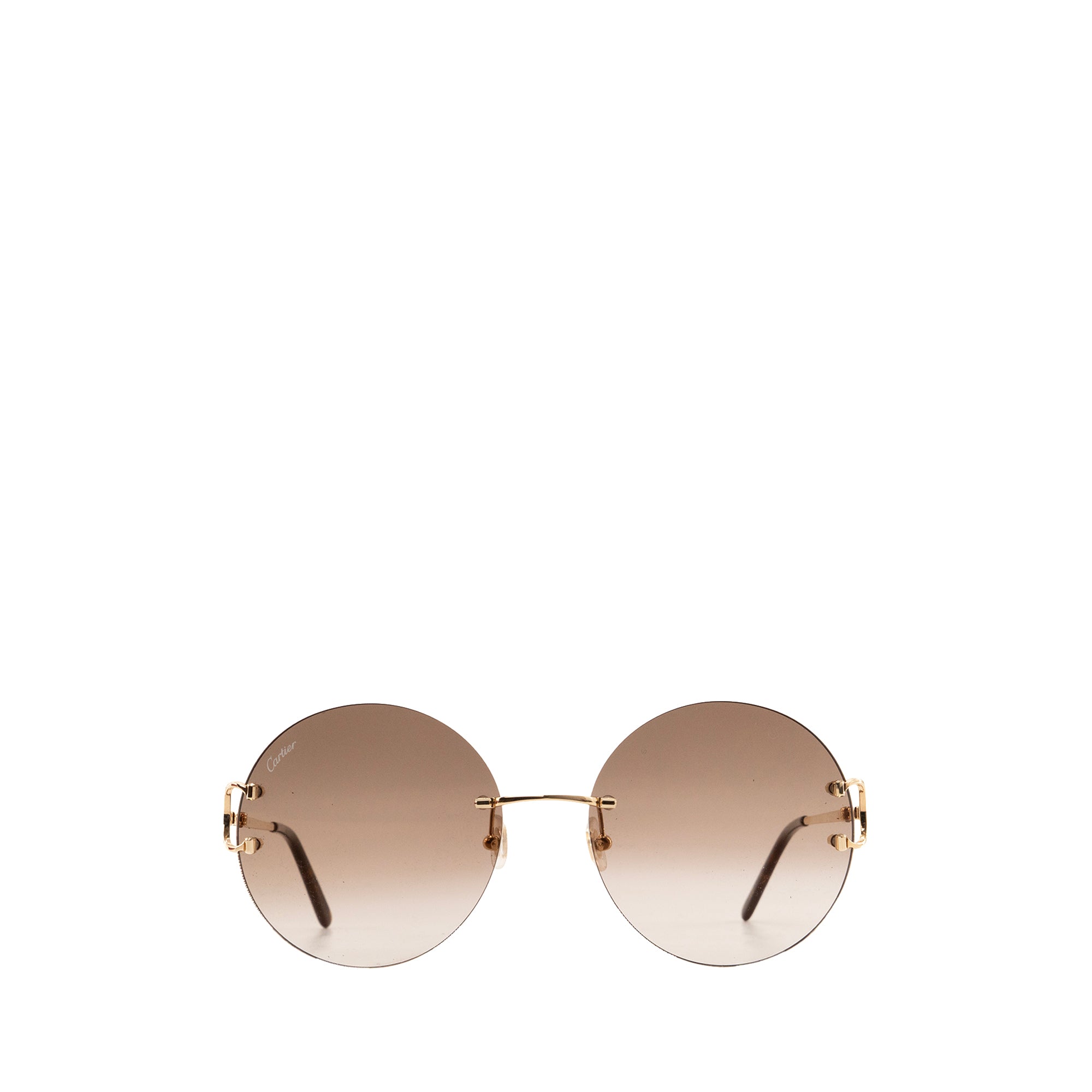 CARTIER - Lunettes de soleil Cartier en métal doré