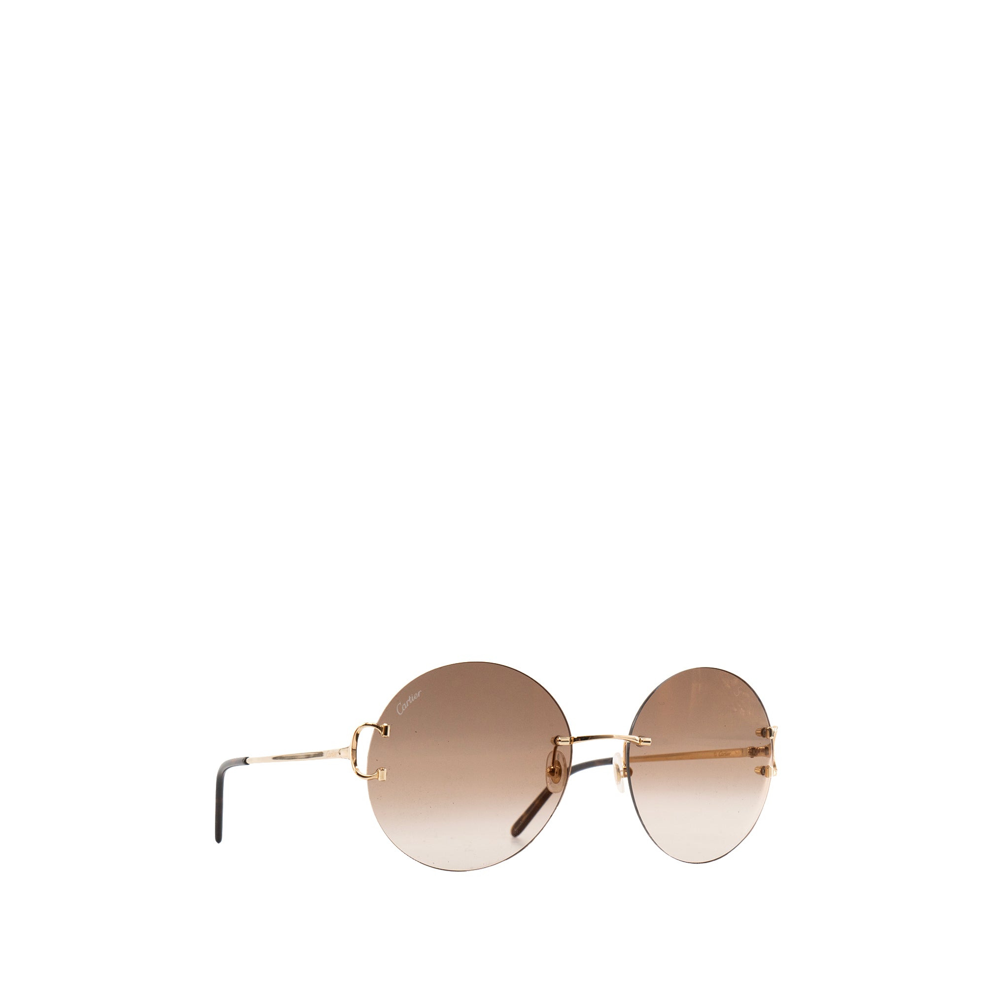 CARTIER - Lunettes de soleil Cartier en métal doré
