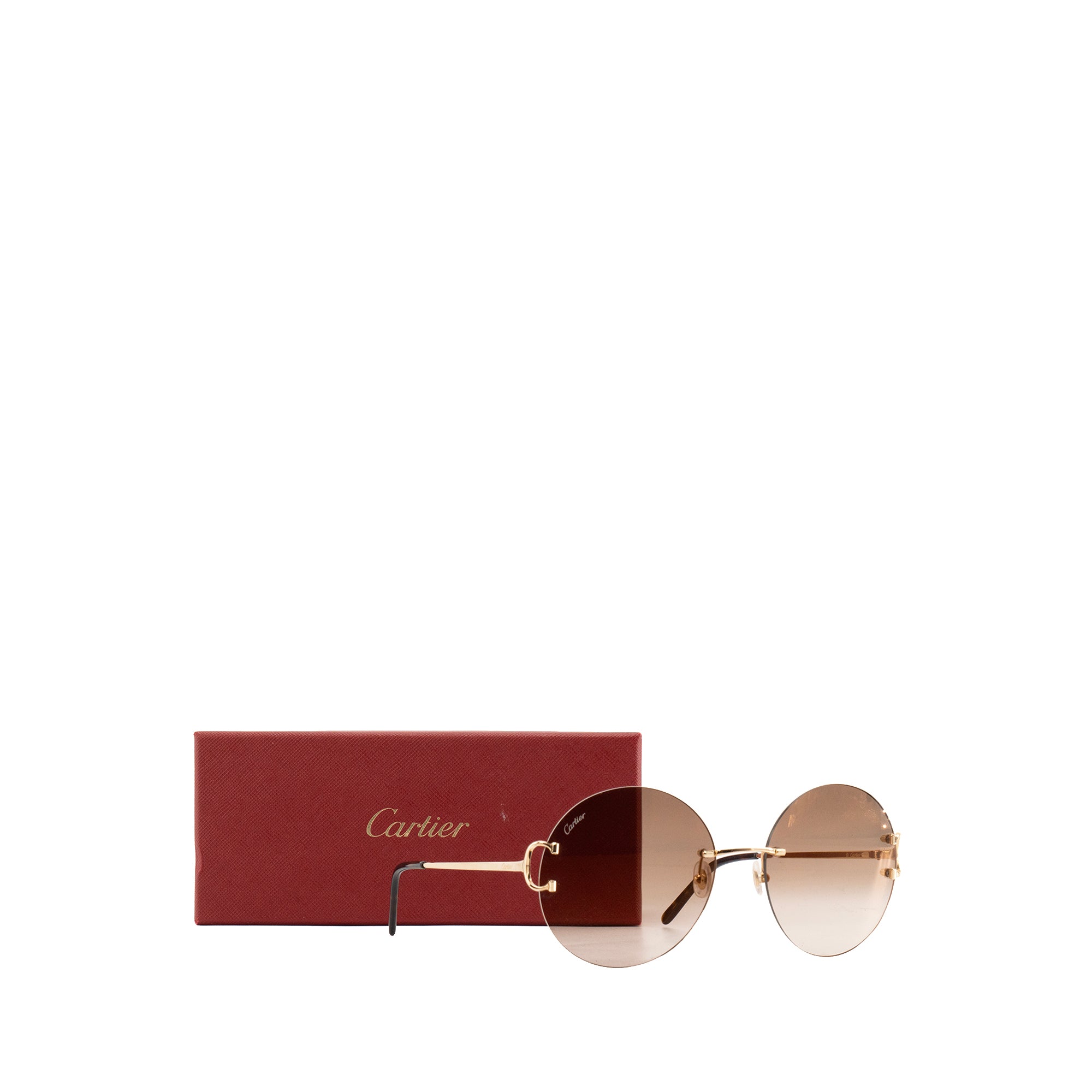 CARTIER - Lunettes de soleil Cartier en métal doré