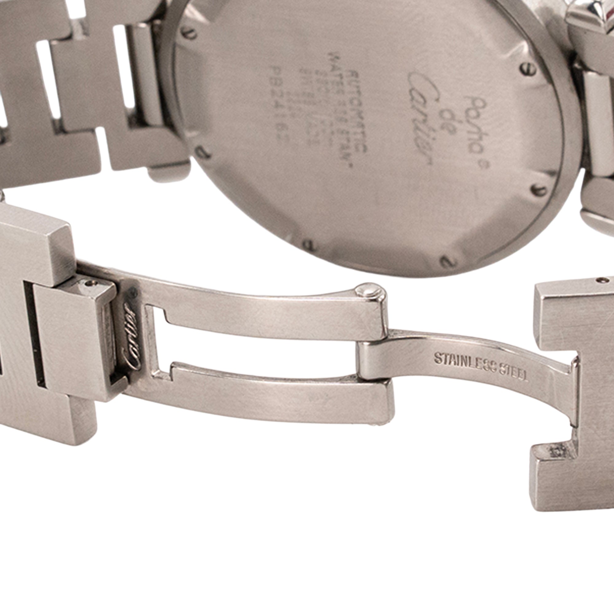 CARTIER - Montre automatique 36mm Pasha Cartier en acier à maillons argentés
