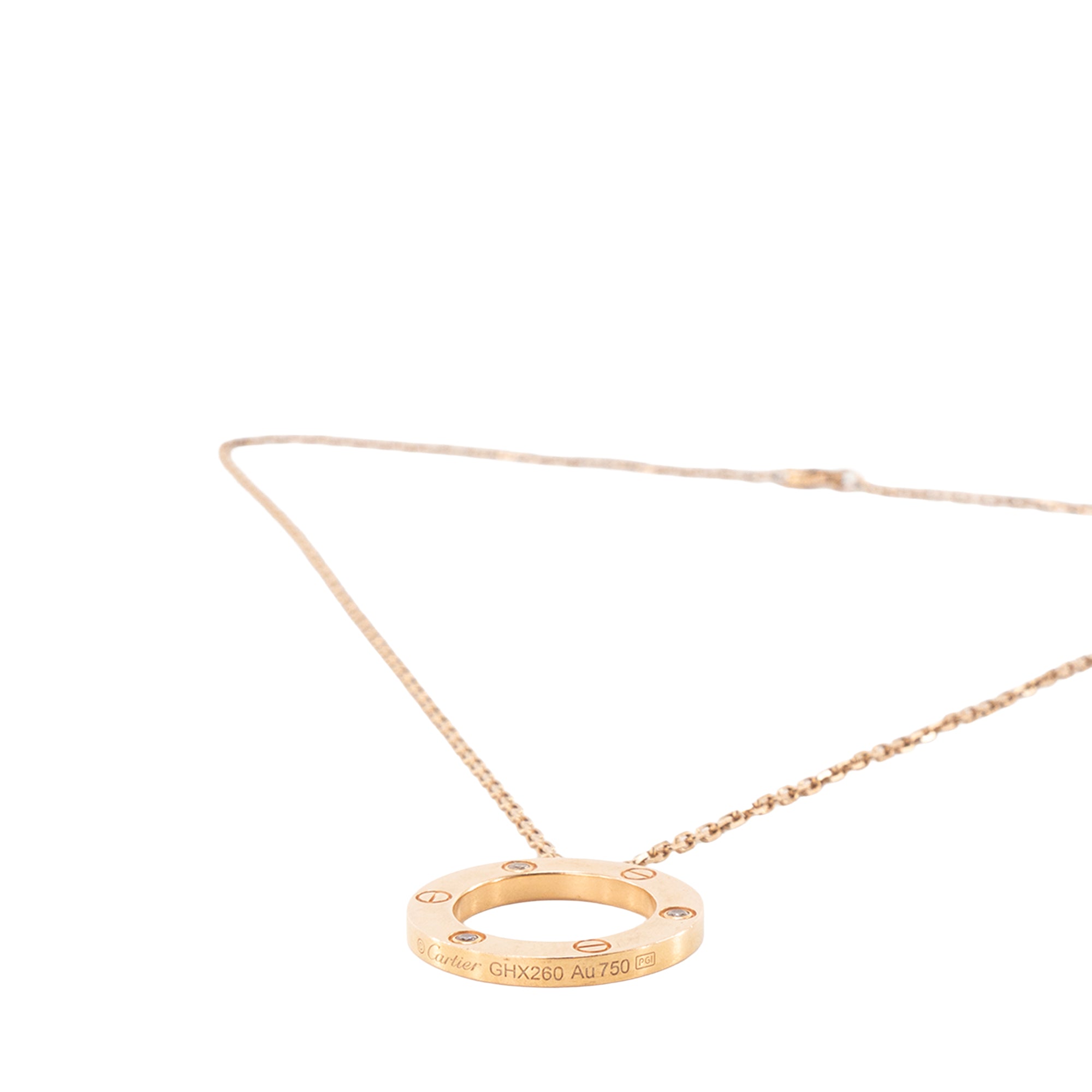 CARTIER - Pendentif Love 3 Diamants Cartier en or jaune