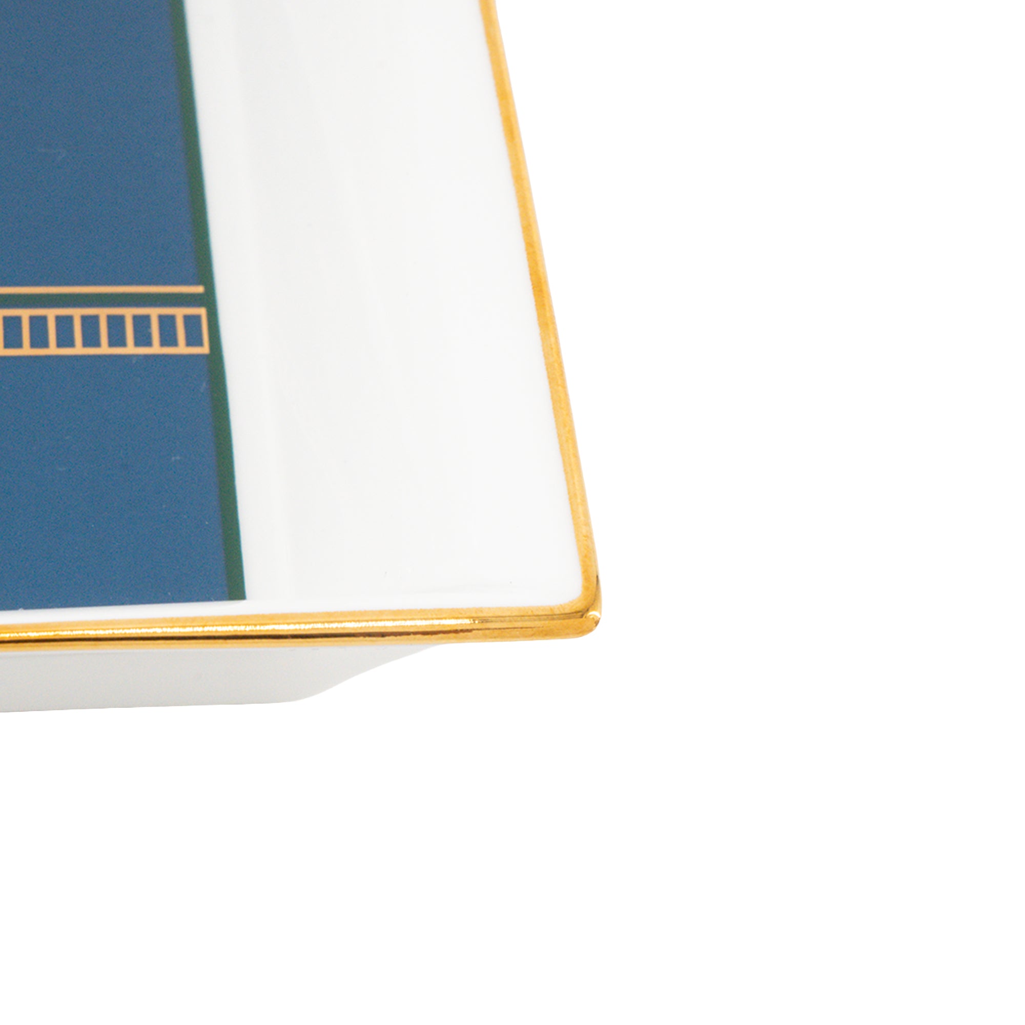 CARTIER - Vide poche Panthère Cartier en porcelaine blanche et bleu