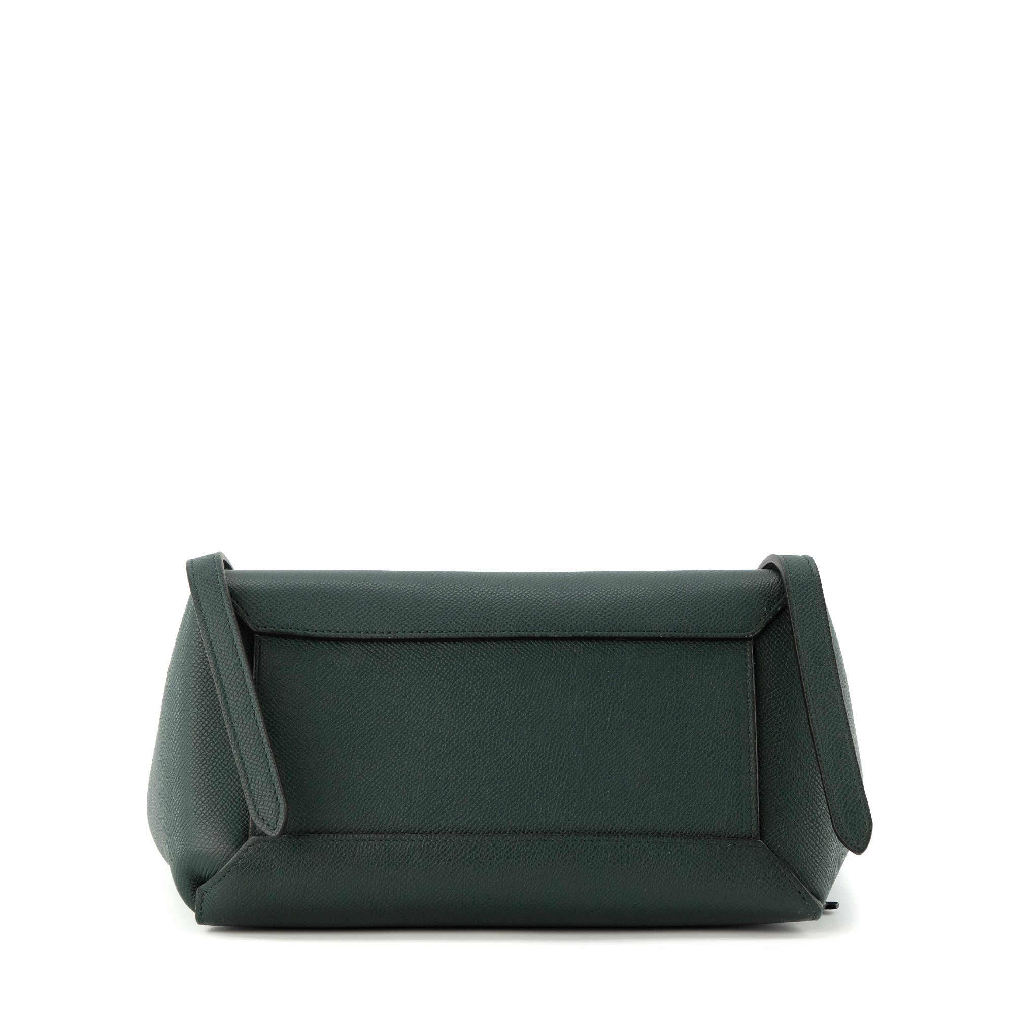 CELINE - Sac à bandoulière Belt Micro Celine en cuir grainé vert sapin
