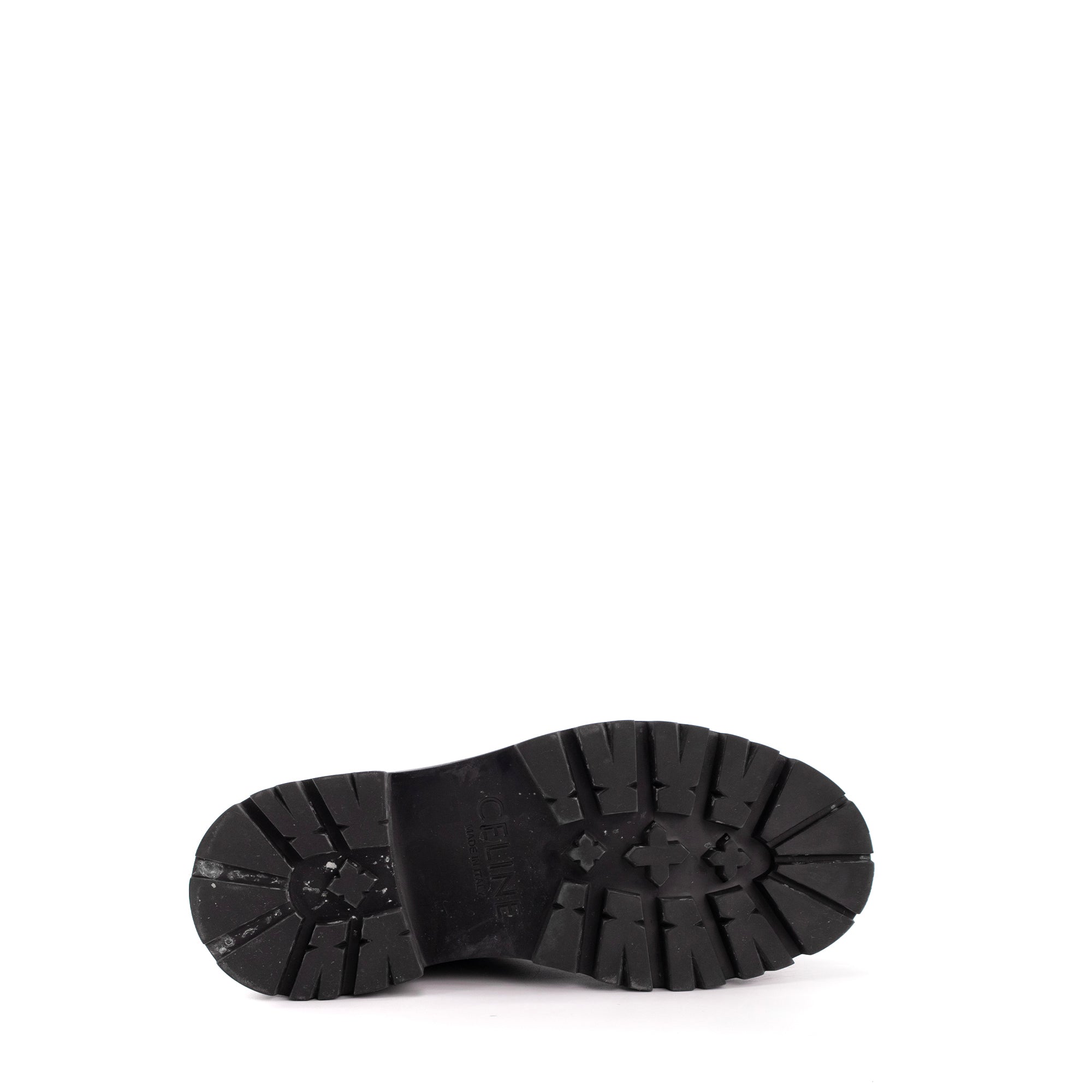 CELINE - Boots Bulky Celine en cuir lisse noir (T37)
