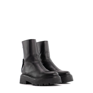 CELINE - Boots Bulky Celine en cuir lisse noir (T37)