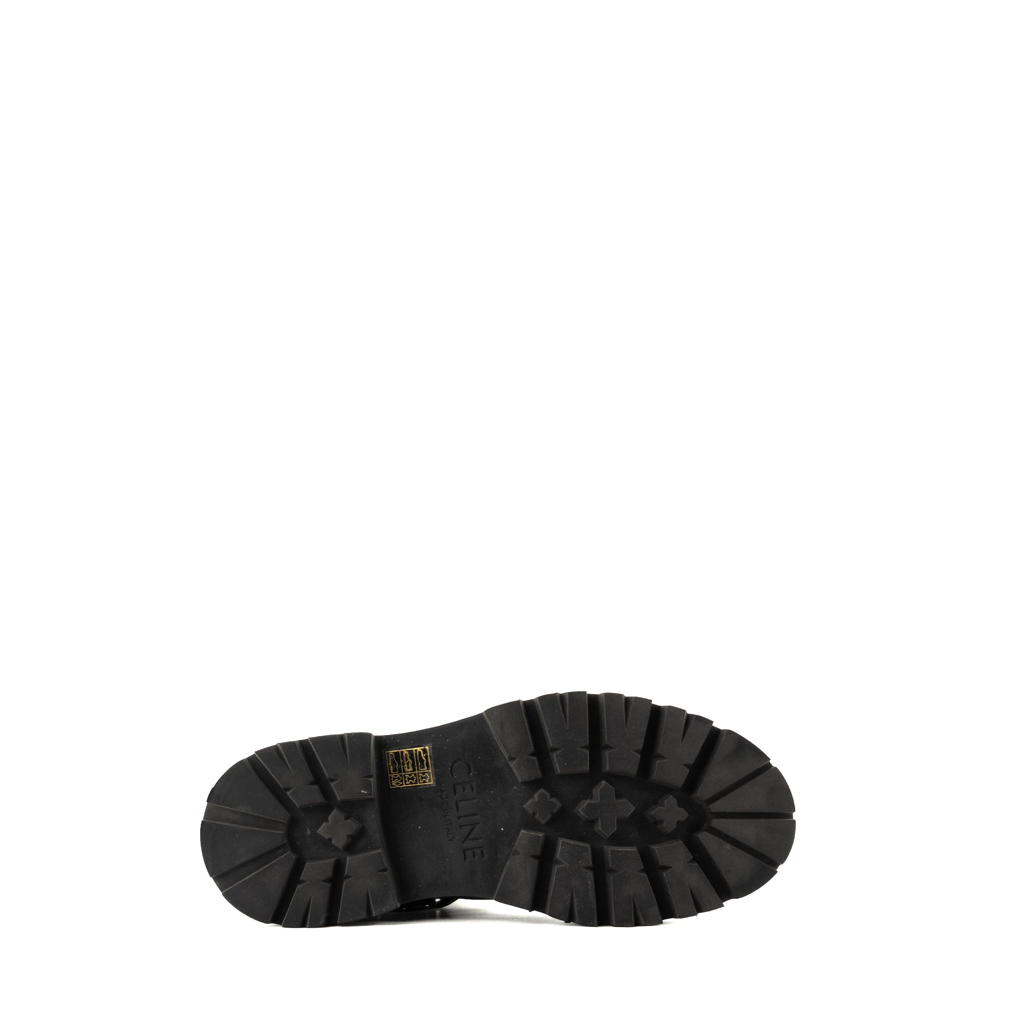 CELINE - Bottes Biker High Celine en cuir kaki (T38)