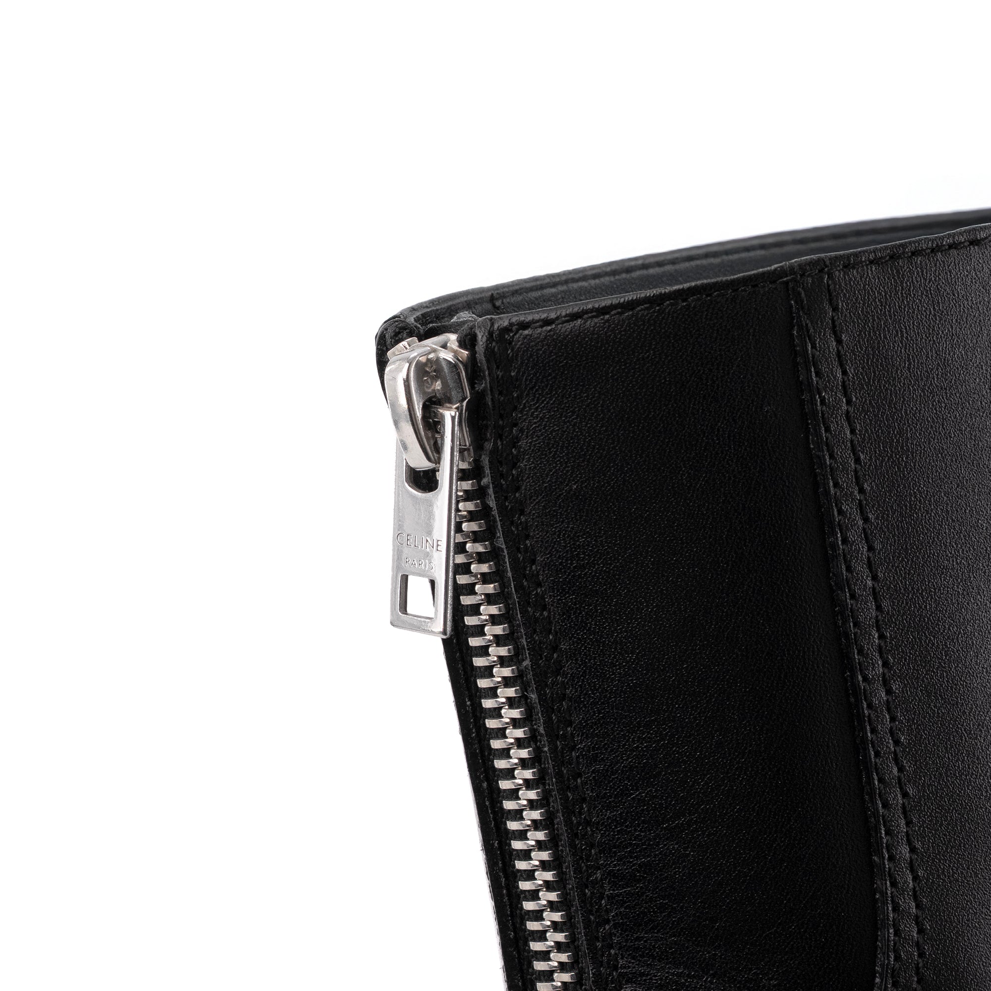 CELINE - Bottines Bulky Celine en cuir lisse noir (T36)