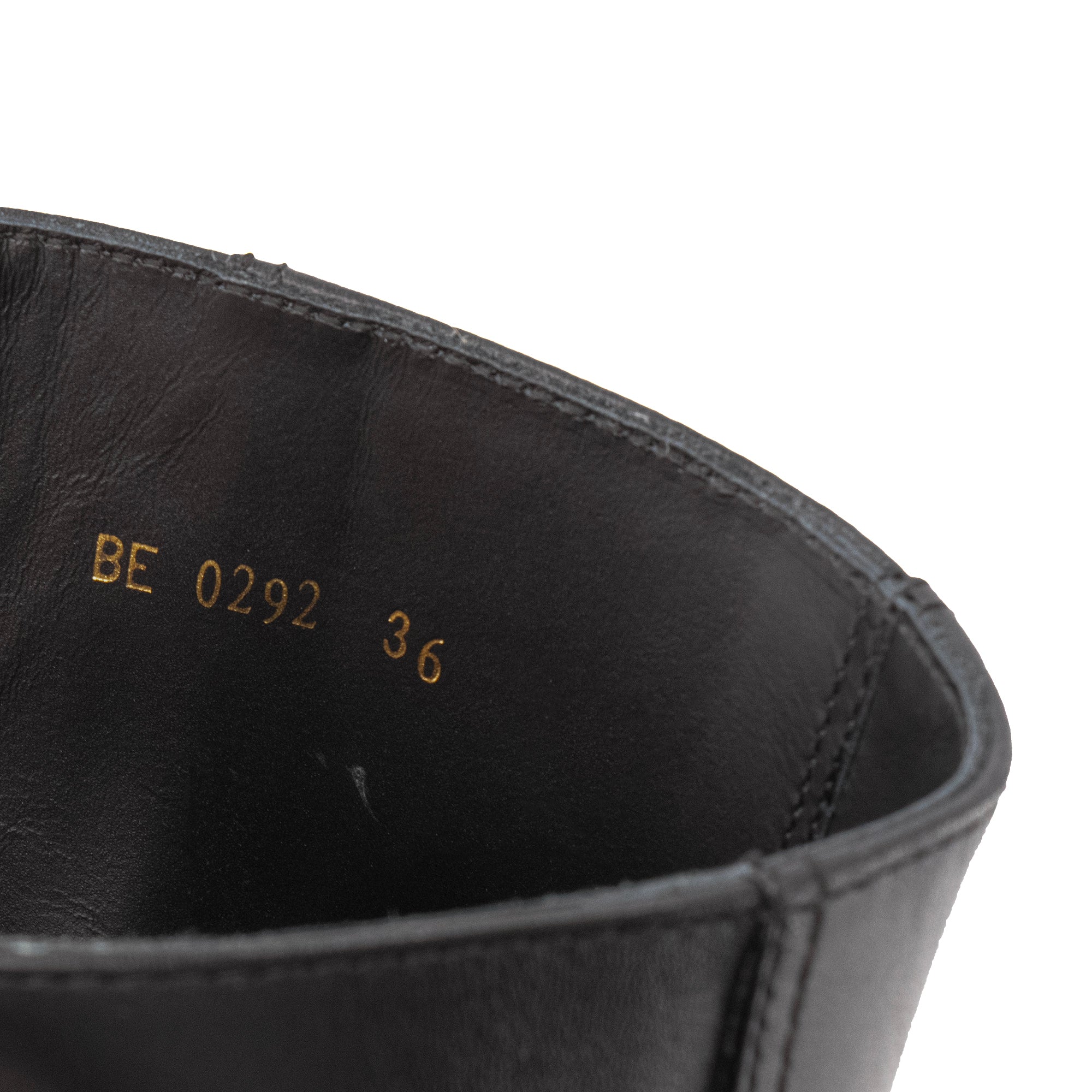 CELINE - Bottines Bulky Celine en cuir lisse noir (T36)