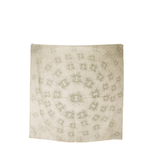 CELINE - Carré 90 Triomphe Celine en soie beige et kaki