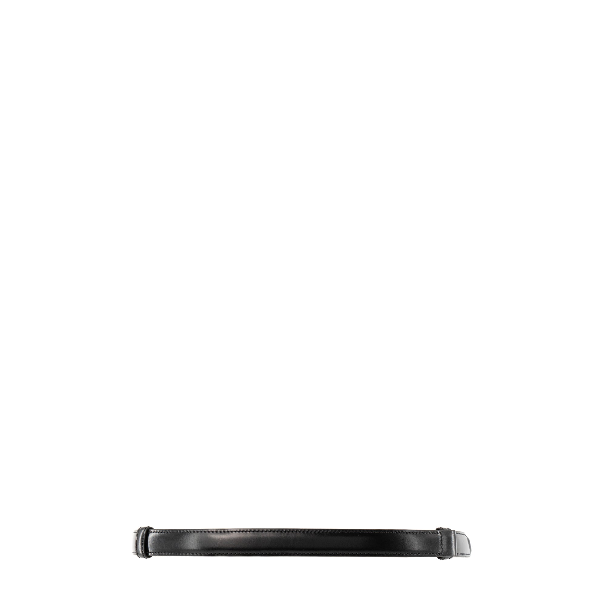 CELINE - Ceinture Gourmette Triomphe Celine en cuir lisse noir (TU)