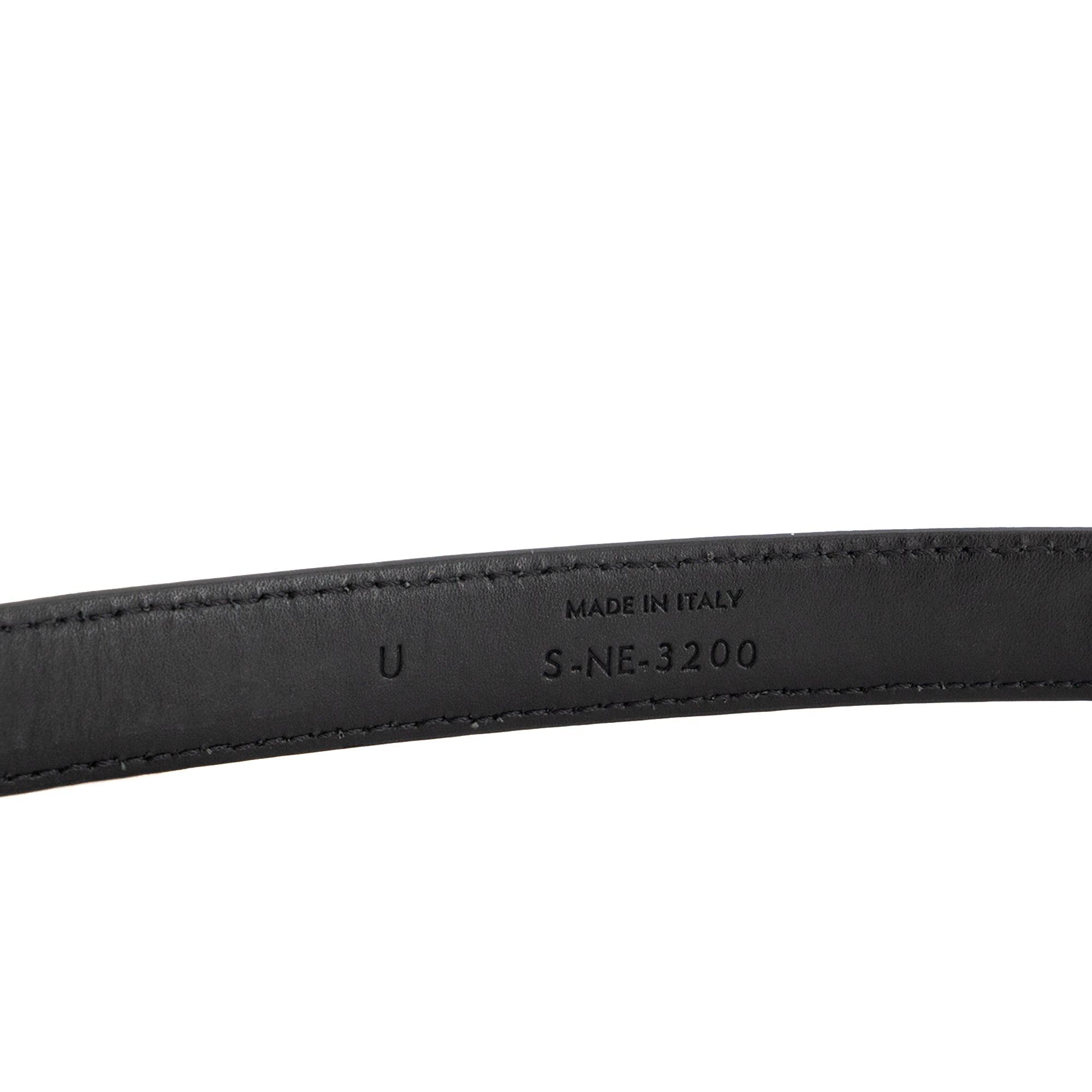 CELINE - Ceinture Triomphe Celine en cuir lisse noir (TU)