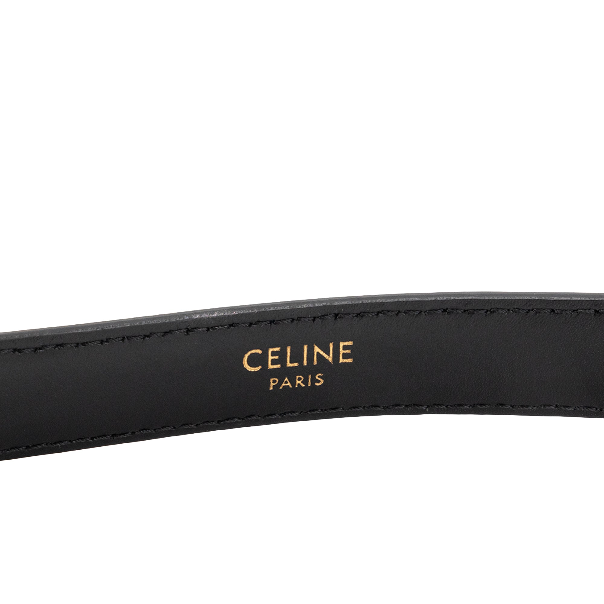 CELINE - Ceinture Triomphe PM Celine en cuir lisse (T80)