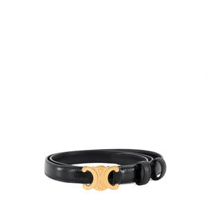 CELINE - Ceinture Triomphe teen Celine en cuir lisse noir (T85)