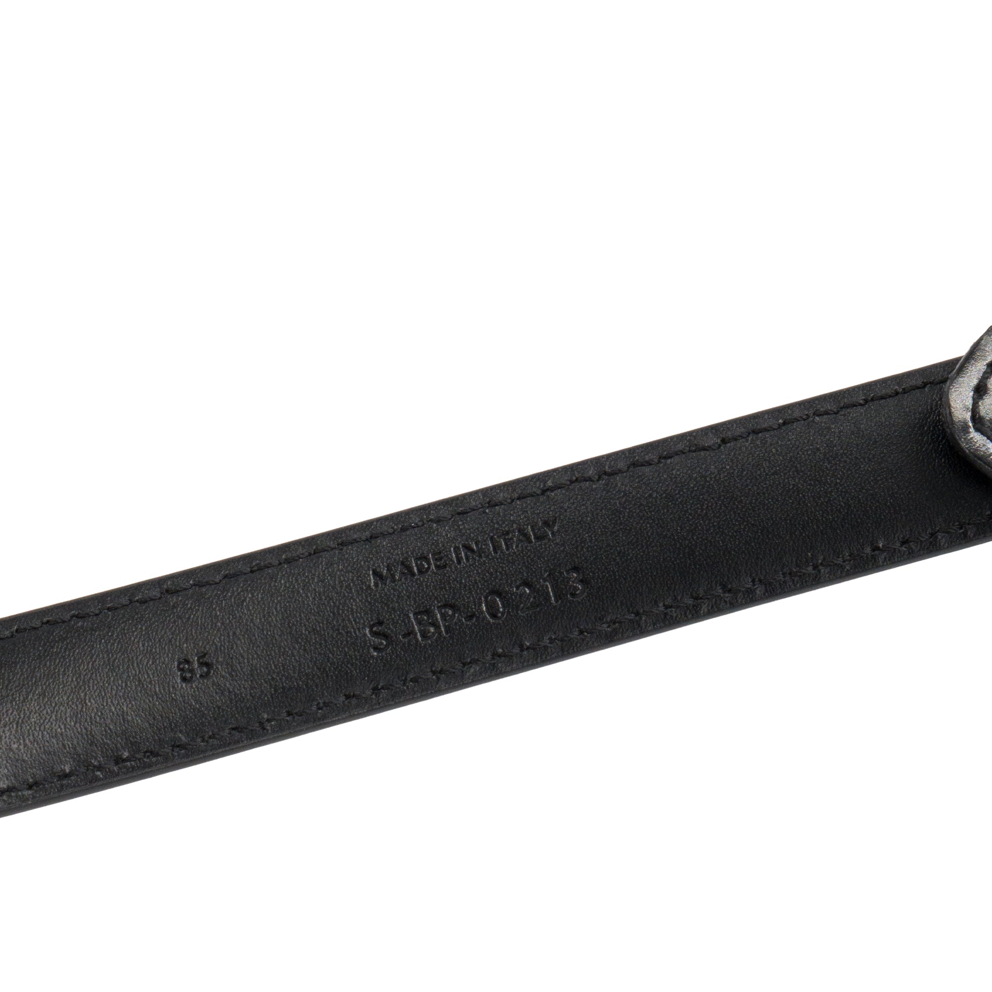 CELINE - Ceinture Triomphe teen Celine en cuir lisse noir (T85)