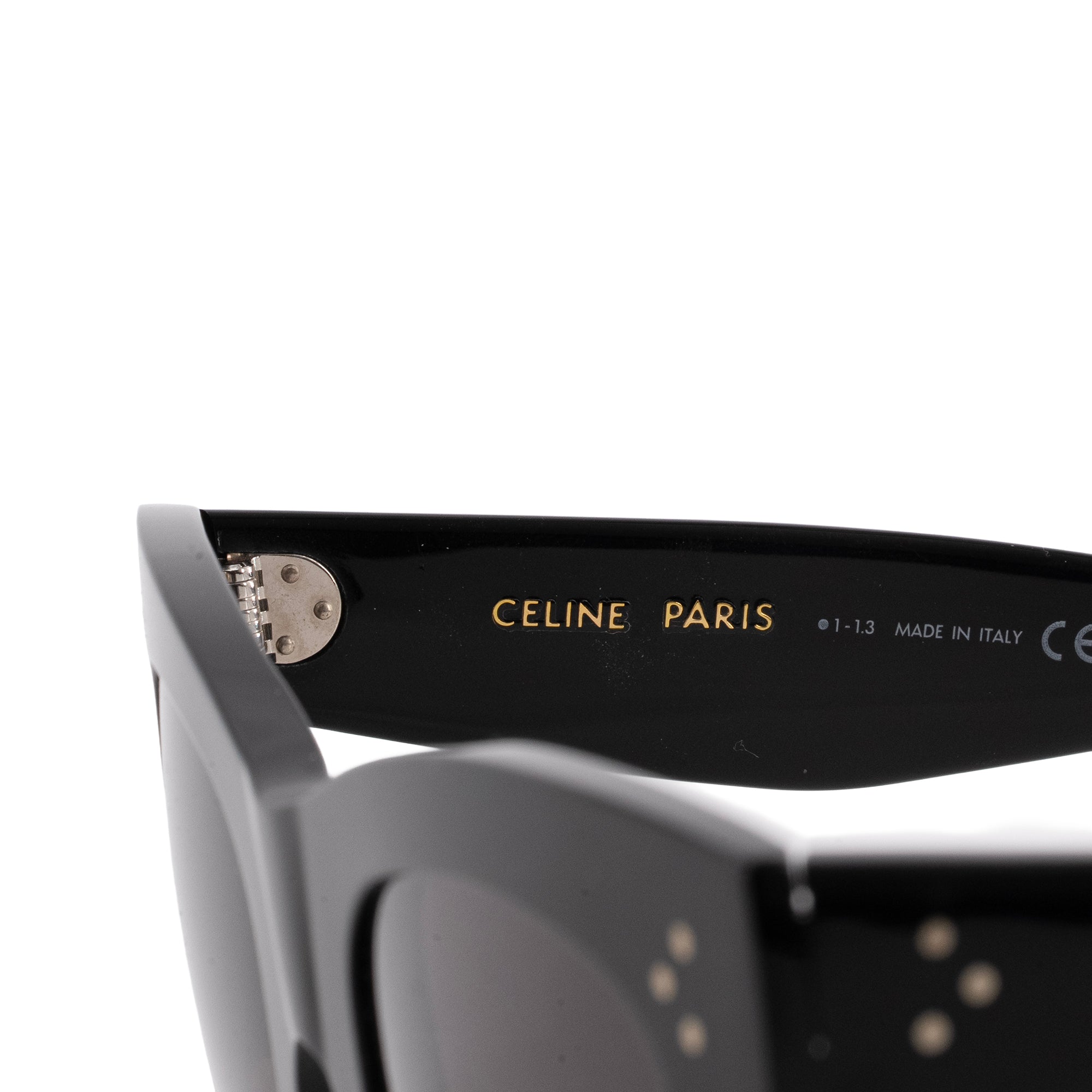 CELINE - Lunettes de soleil 3 Dotes Cate-eye Celine en plastique noir