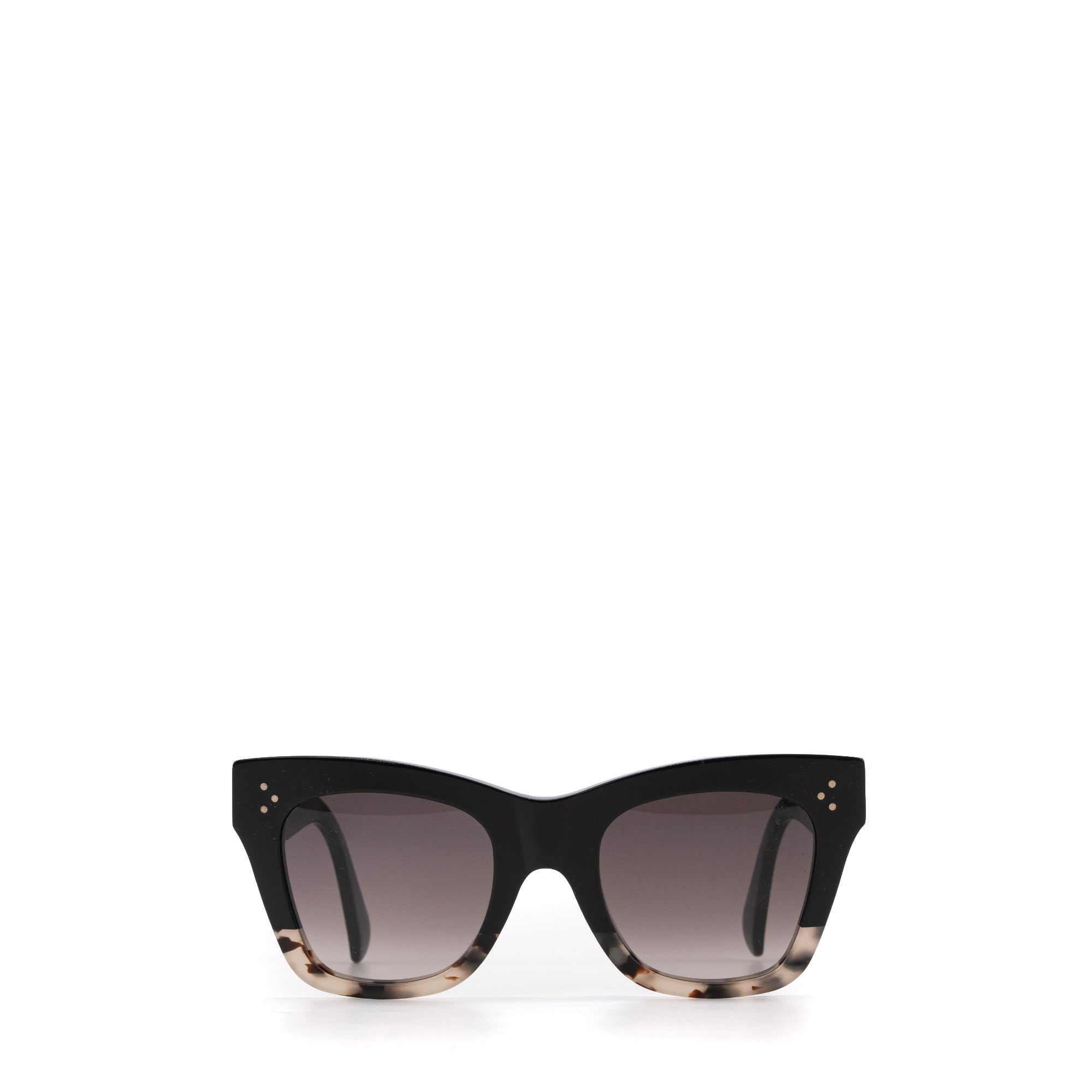 CELINE - Lunettes de soleil 3 Dotes Cate-eye Celine en plastique noir
