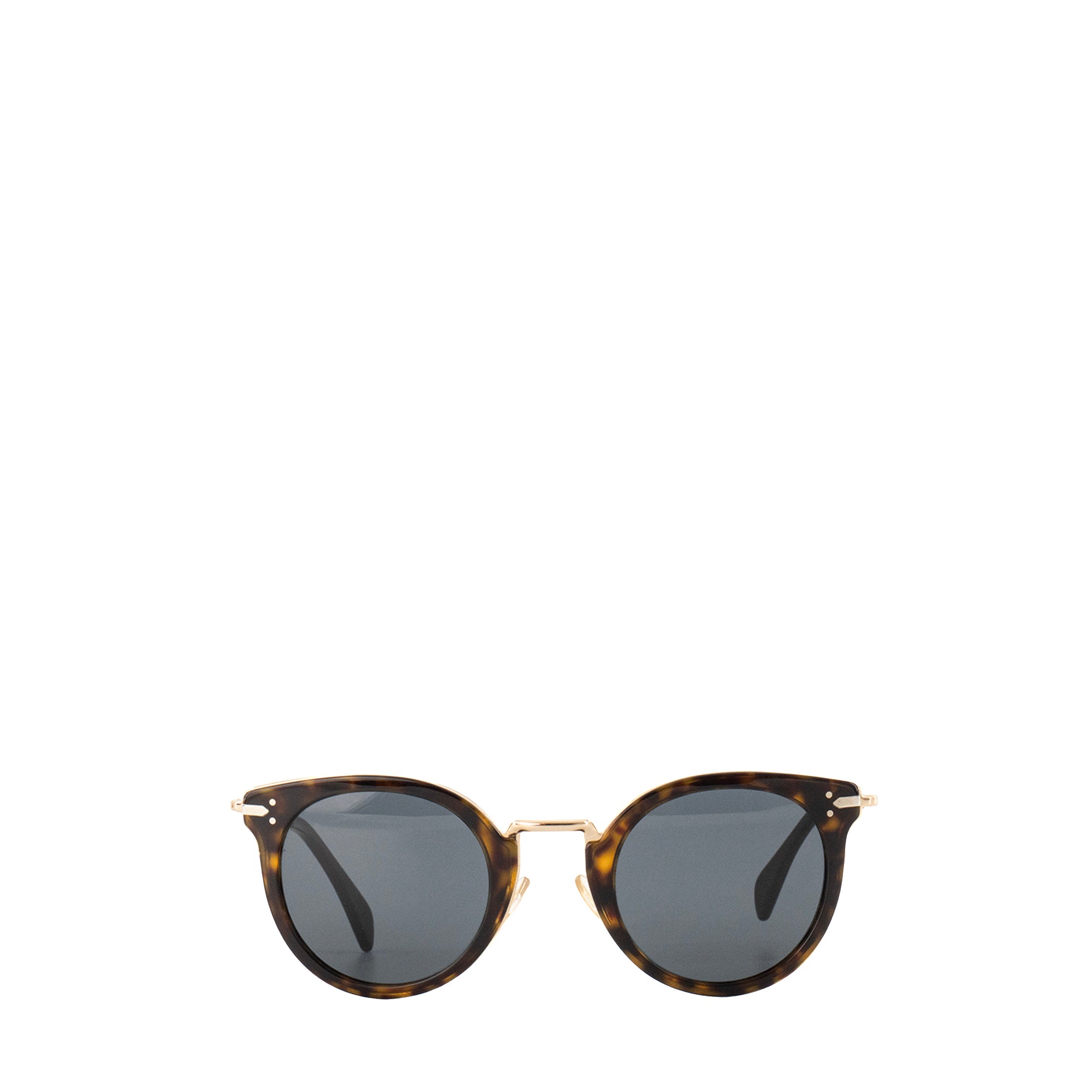 CELINE - Lunettes de soleil Celine écaille de tortue et métal doré
