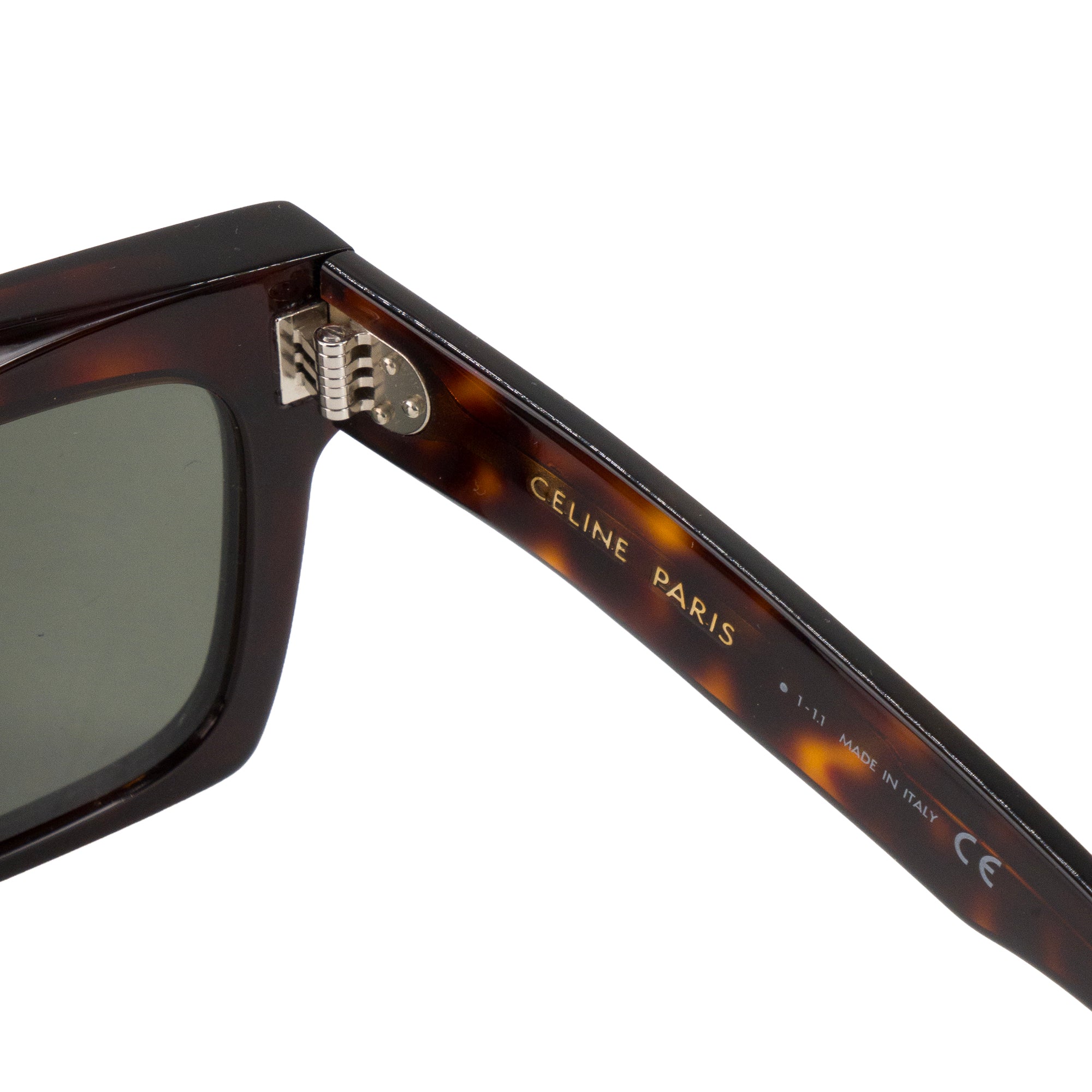 CELINE - Lunettes de soleil Celine en acétate écailles de tortue marron