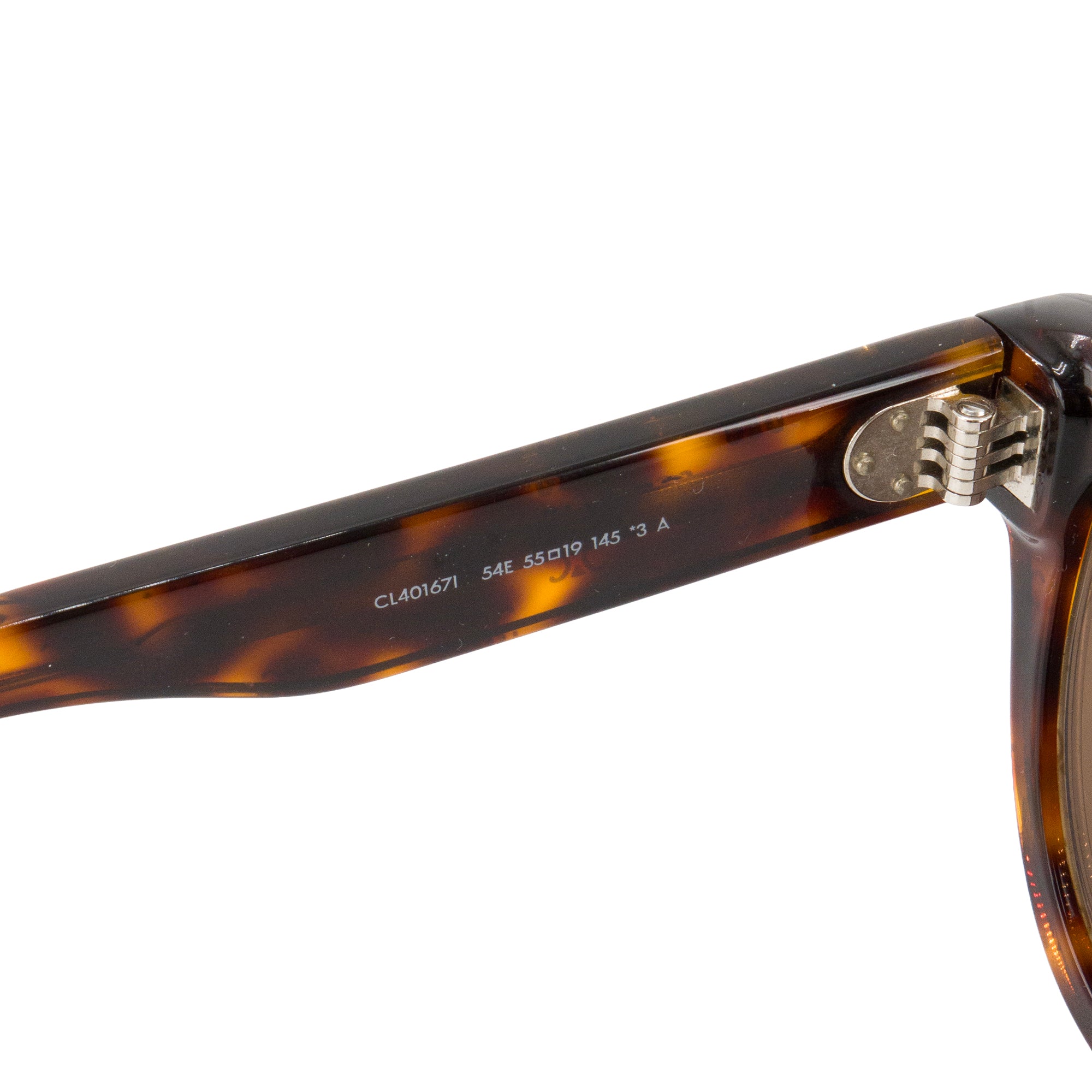 CELINE - Lunettes de soleil Céline en acétate monogrammée triomphe et écailles de tortue marron