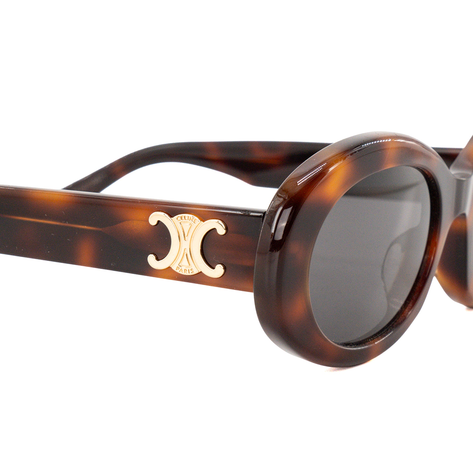CELINE - Lunettes de soleil Celine en plastique marron