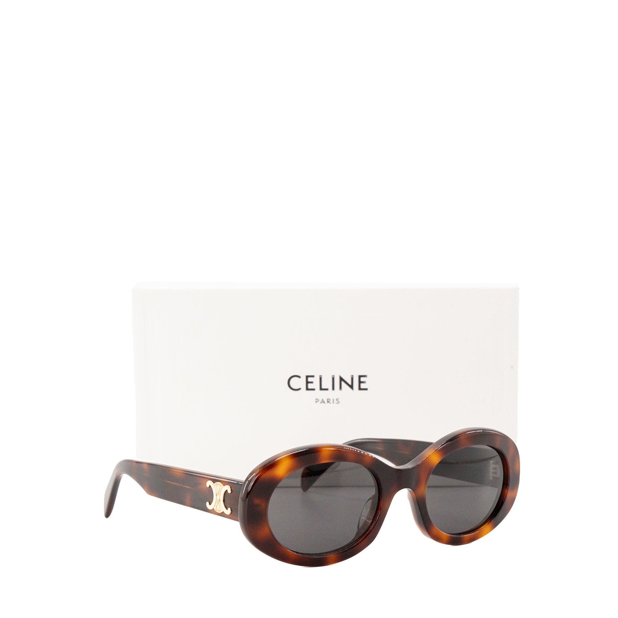 CELINE - Lunettes de soleil Celine en plastique marron