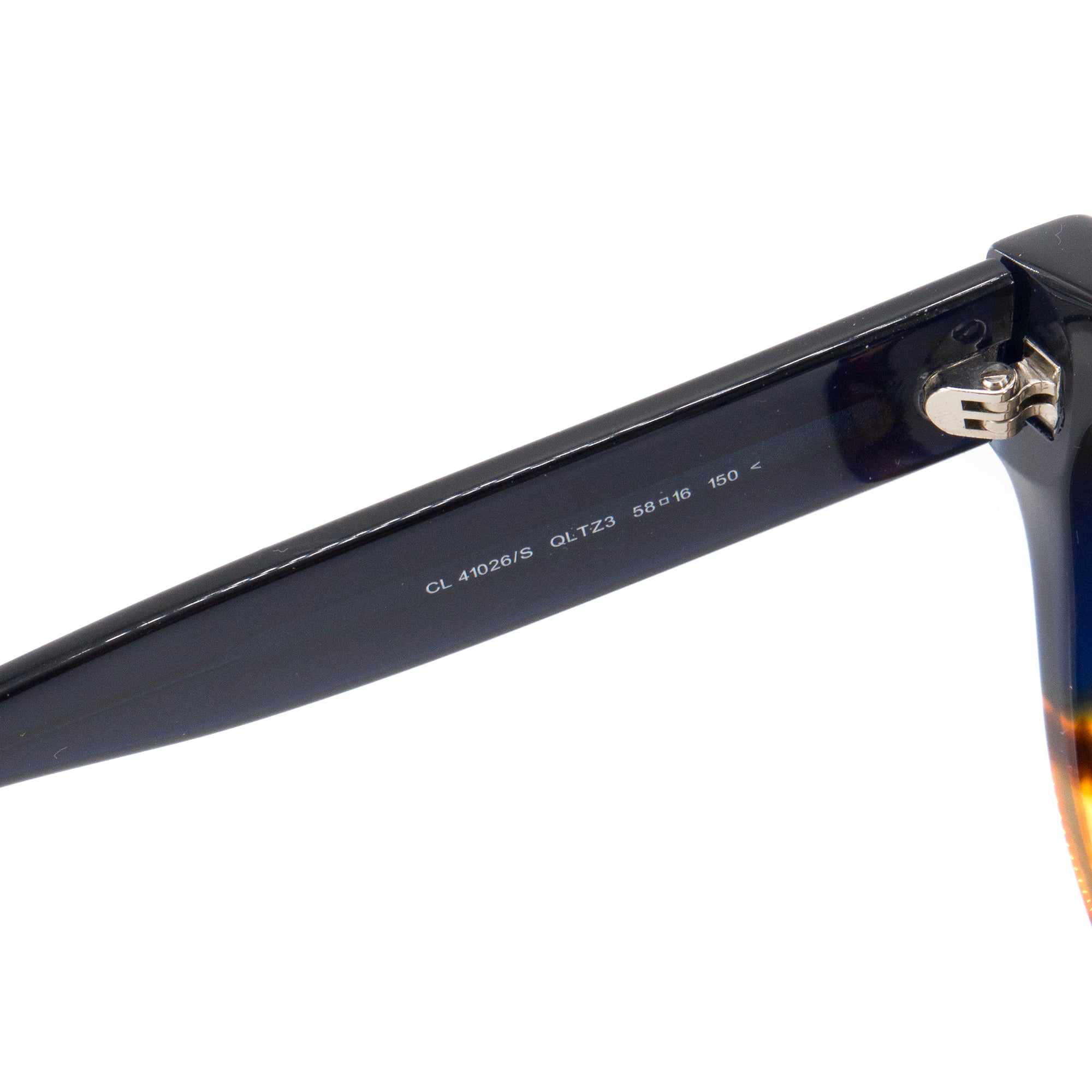 CELINE - Lunettes de soleil Shadow Céline en plastique bleu marine et marron