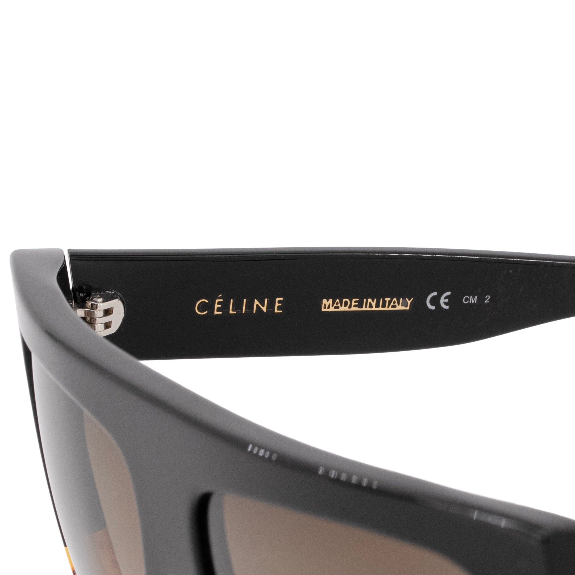 CELINE - Lunettes de soleil Shadow en plastique noir et marron